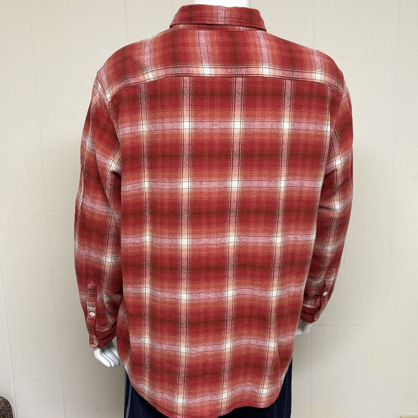 Frye Frye Shadow Plaid Shirt Mens Size 3XL Rust Red Flannel Long Size US XXL / EU 58 / 5 - 3 Thumbnail