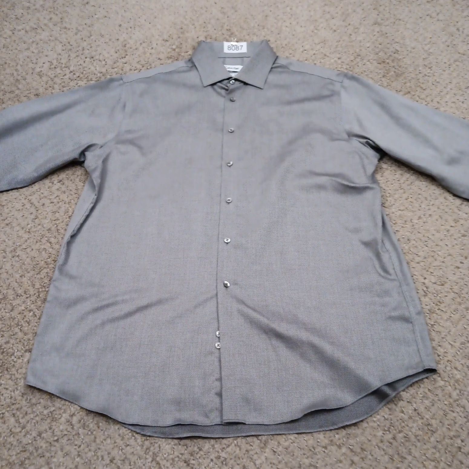 Calvin Klein Calvin Klein Shirt Men Size 17 Gray Classic Fit Long Sleeve Button Up Size US XL / EU 56 / 4 - 5 Thumbnail