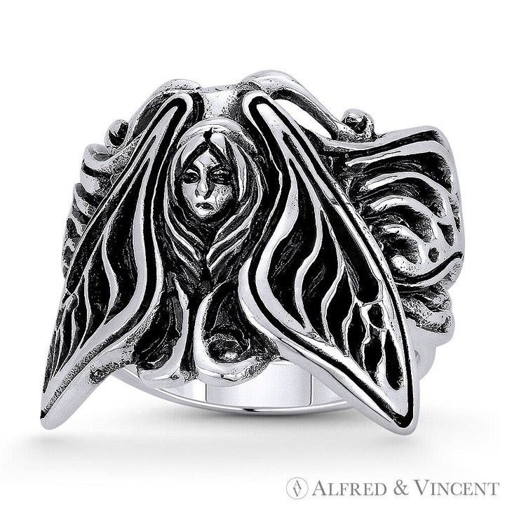 Other Moth Spirit Animal Charm Goth & Punk Ring Sterling Silver Size ONE SIZE - 1 Preview