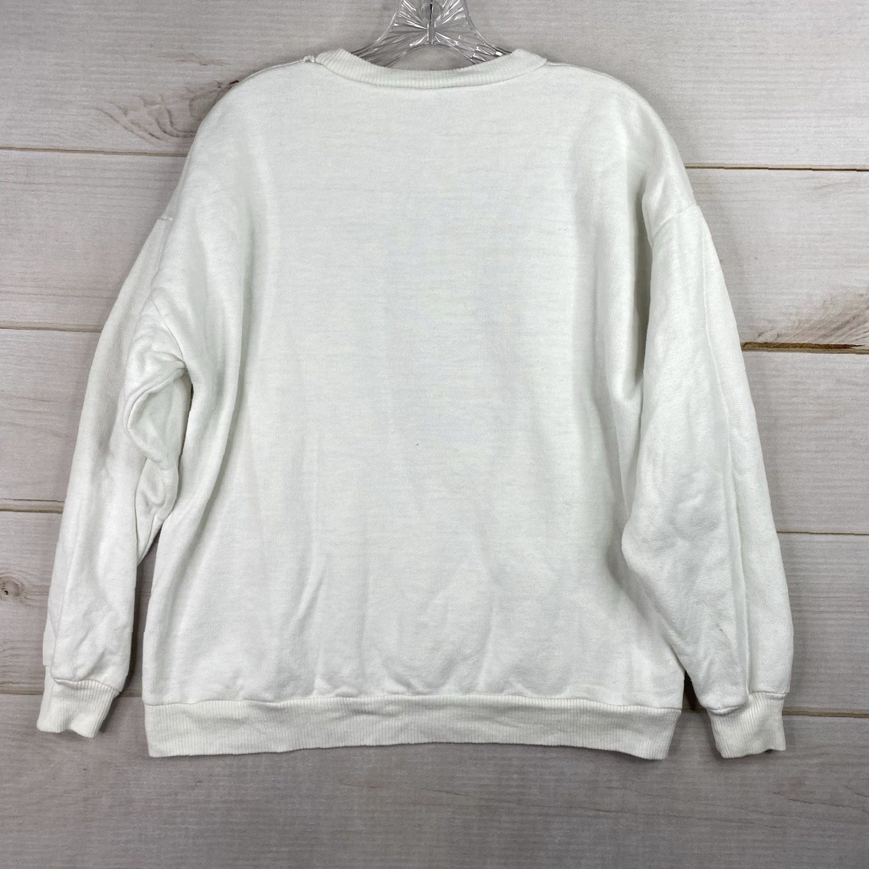 Vintage VINTAGE Deutschland Germany Men's Sweatshirt M/L White Graphic Print 80s 90s Travel Pullover Crew Neck Cotton Blend Fleece Size US M / EU 48-50 / 2 - 4 Thumbnail