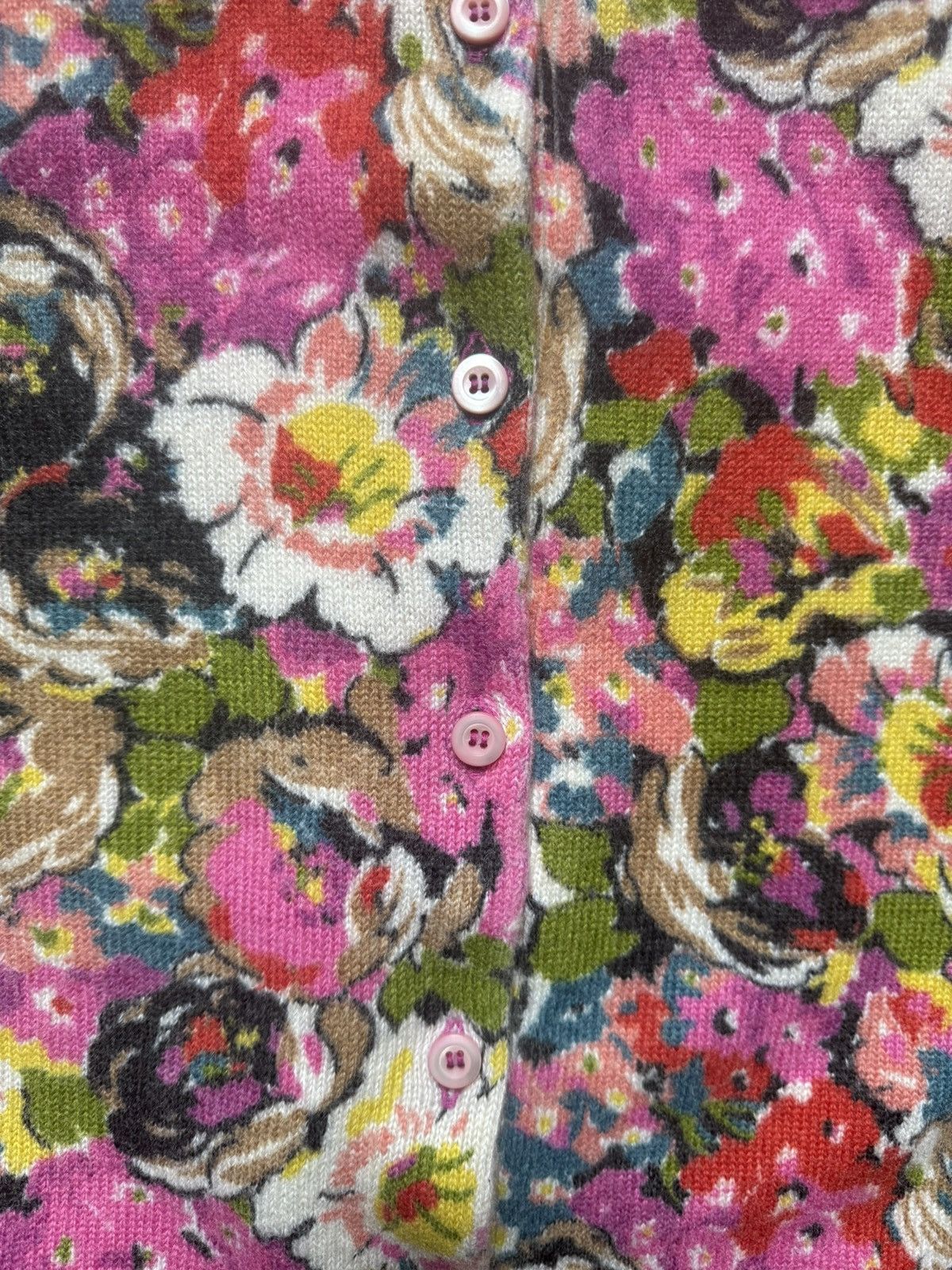 Prada F/W19 Multicolor Floral Knit Cardigan Size S / US 4 / IT 40 - 2 Thumbnail