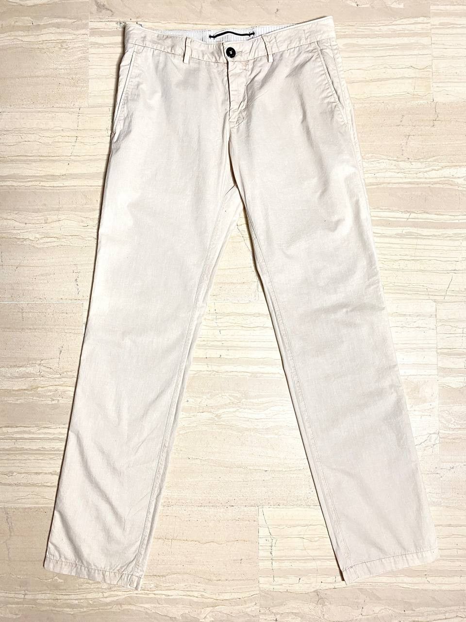 Stone Island Stone Island Logo Summer Chino Cotton Beige Pants Trousers Size US 33 - 3 Thumbnail