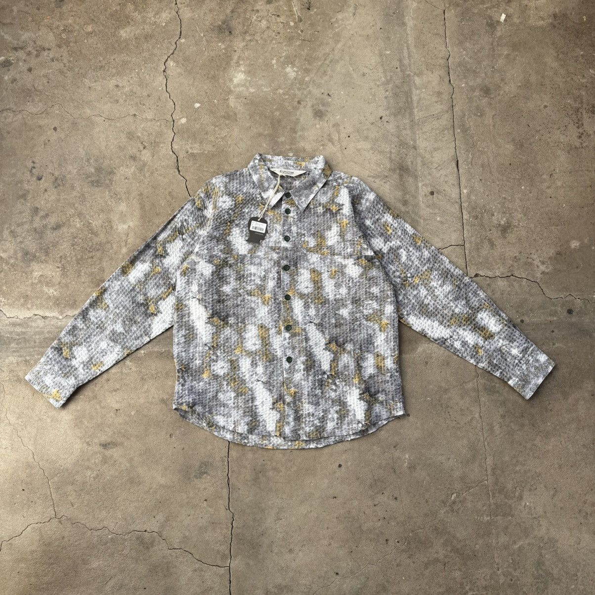 Brain Dead Brain Dead Distored Heat Long Sleeve Grey Button Up Shirt Size US M / EU 48-50 / 2 - 1 Thumbnail