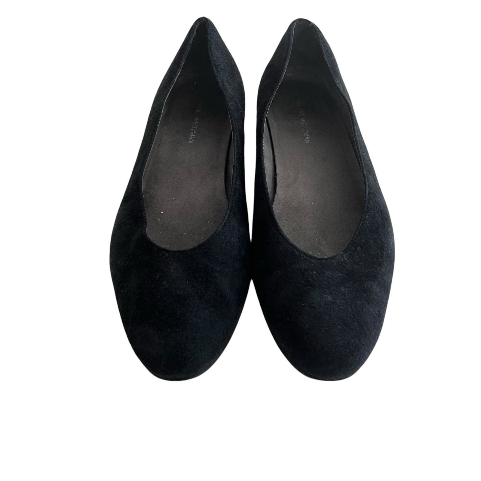 Stuart Weitzman Stuart Weitzman Chicpearl Black Suede Faux Pearl Flats Size US 8 / IT 38 - 2 Thumbnail