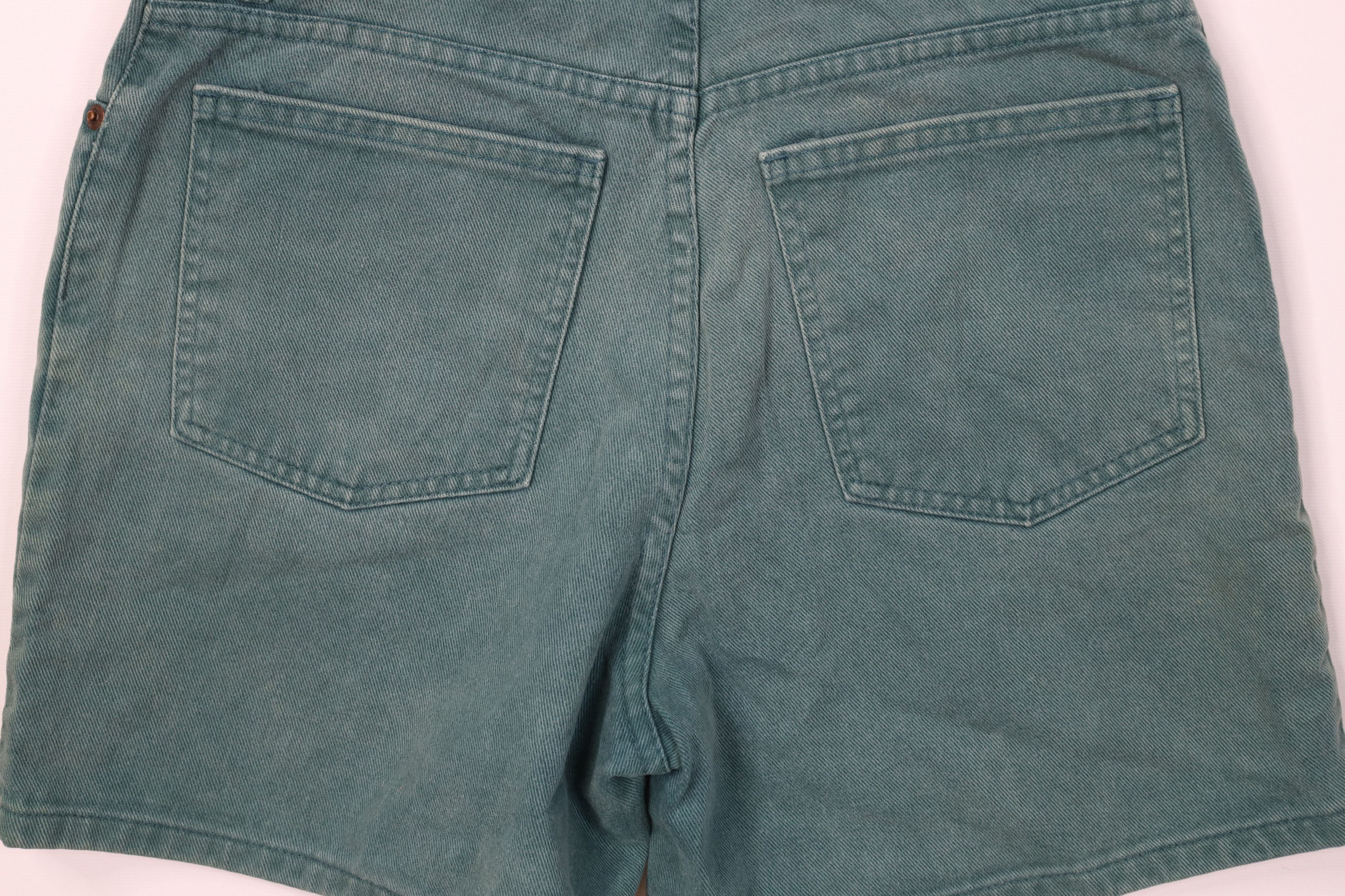 Vintage Vintage 90s Streetwear Denim Jean Shorts Jorts Green Cotton Size 32" / US 10 / IT 46 - 11 Thumbnail