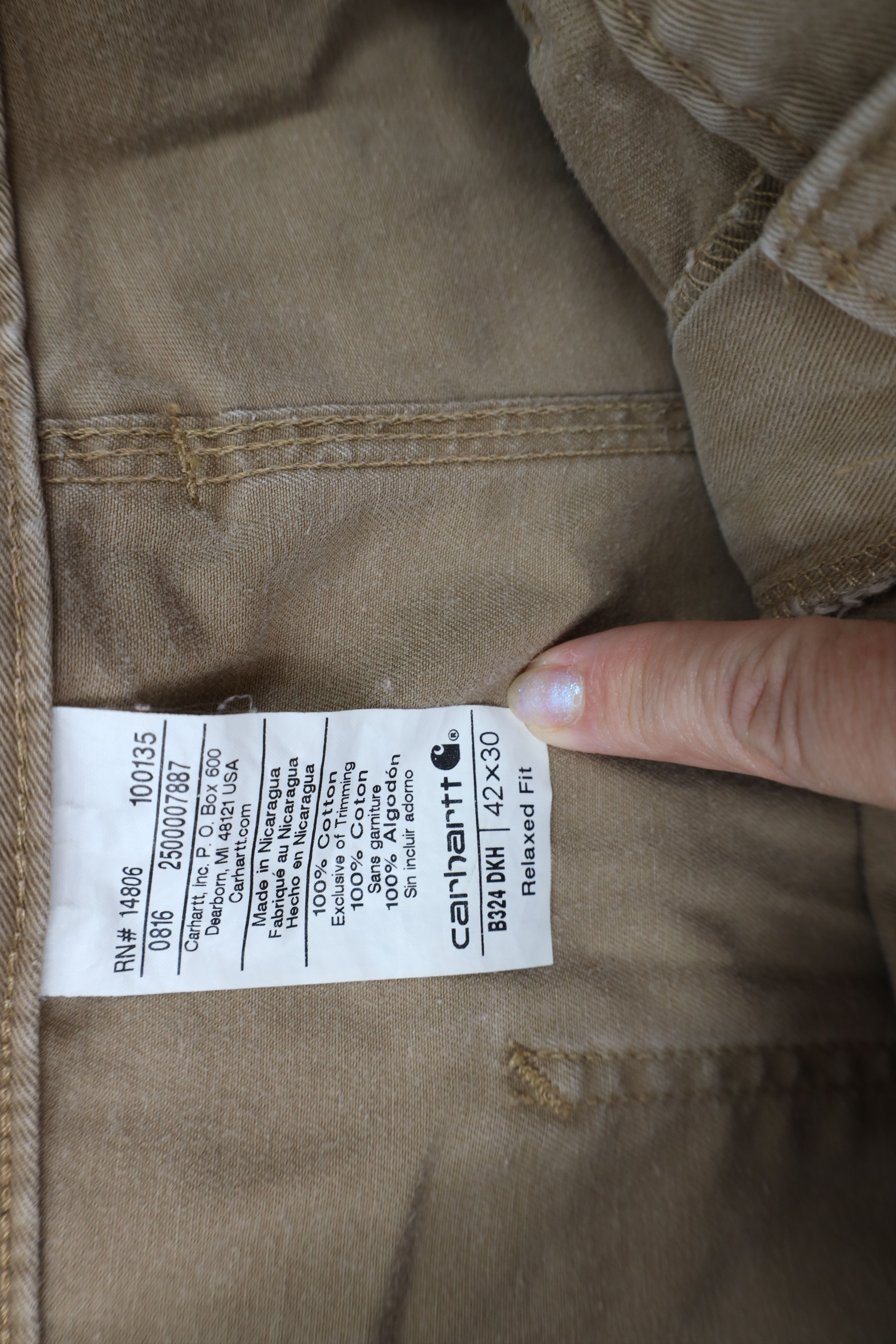 Carhartt Vintage Carhartt Wide Leg Dungaree Chino Pants Dark Brown Size US 42 / EU 58 - 6 Thumbnail
