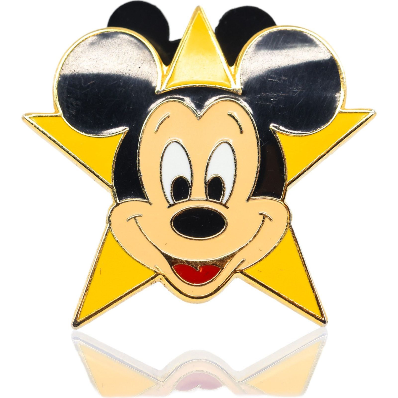 Disney Disney Mickey Mouse Head on Yellow Star Hollywood 2002 Pin Size ONE SIZE - 2 Thumbnail