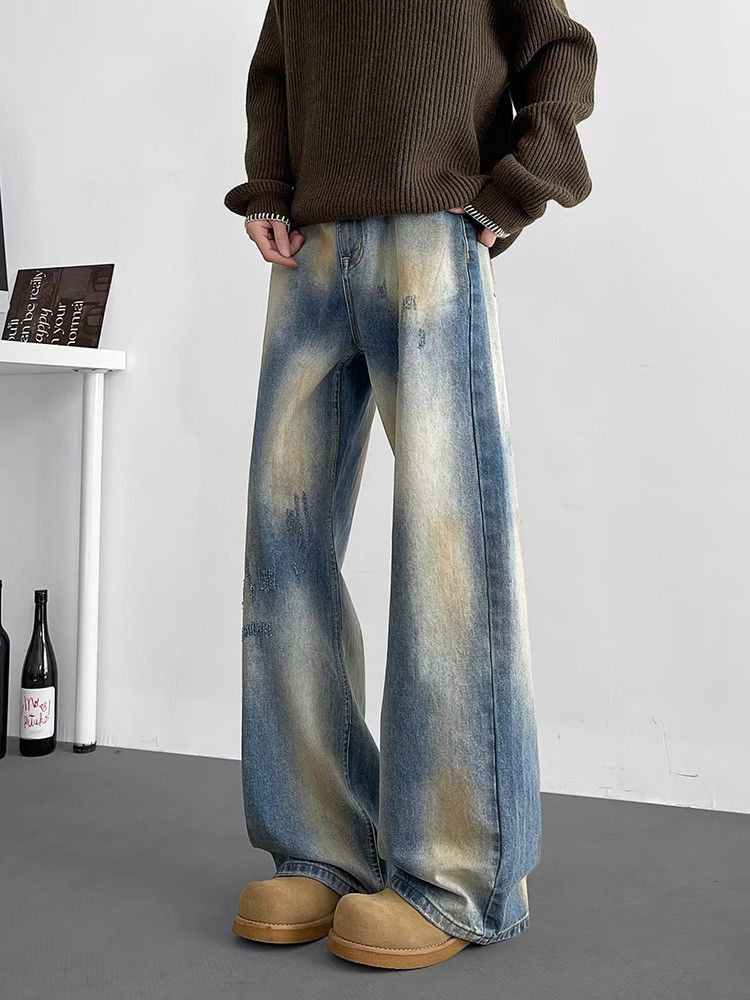 Japanese Brand American style men's retro distressed flared washed jeans Size US 32 / EU 48 - 3 Thumbnail