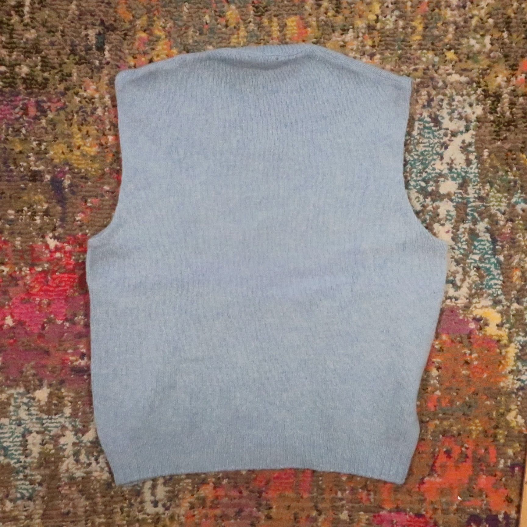 Vintage VINTAGE Puritan Wool Sweater Vest Mens XL Blue V-Neck Knit Pullover Solid Retro Fish Sea Rover Grandpa Size US XL / EU 56 / 4 - 6 Thumbnail