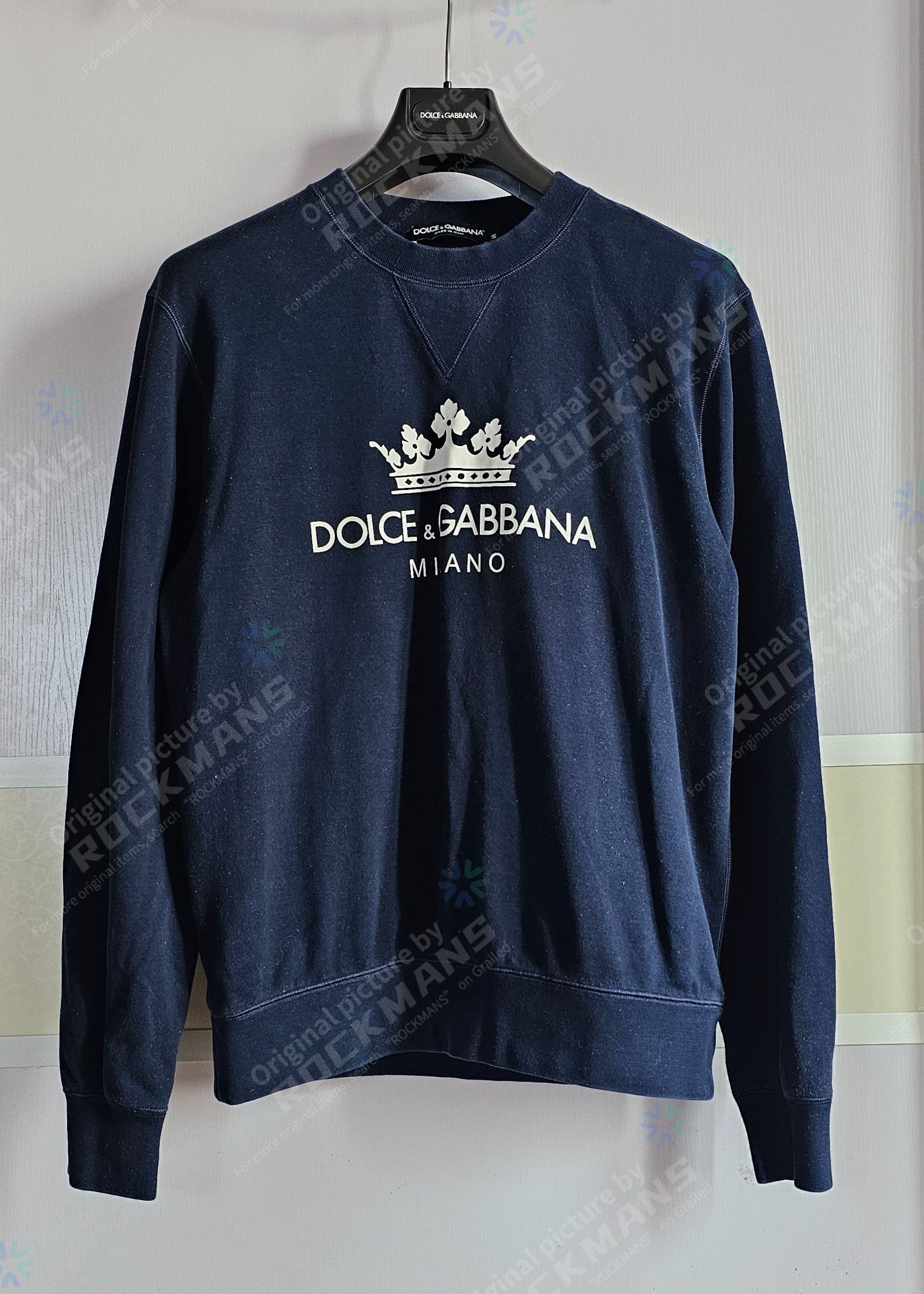 Dolce & Gabbana Dolce & Gabbana Navy Blue Oversized Sweatshirt Size 48 Size US M / EU 48-50 / 2 - 1 Thumbnail