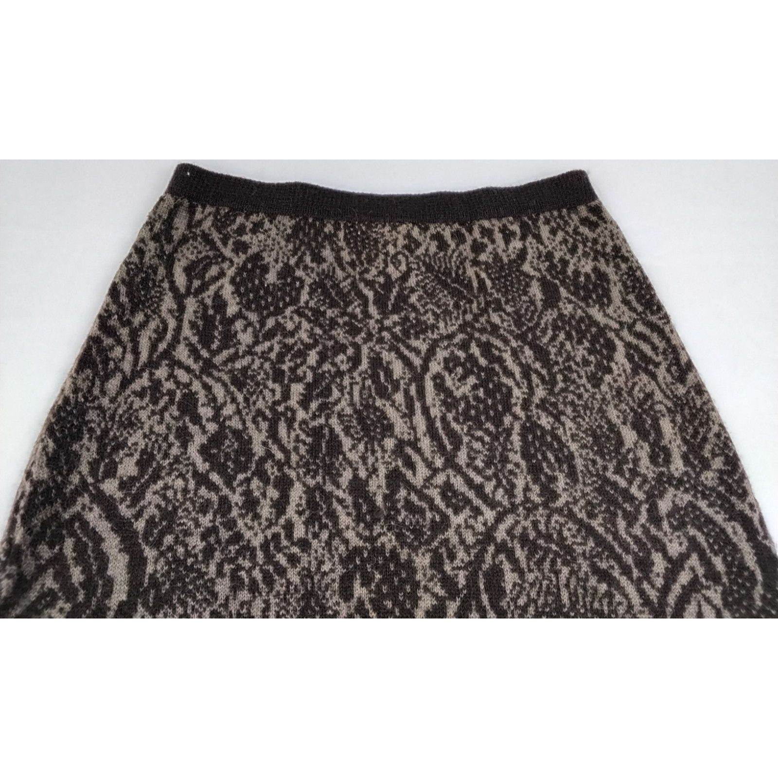 Other Peruvian Connection Alpaca Blend Knit Skirt Women's L Brown Size 32" / US 10 / IT 46 - 5 Thumbnail