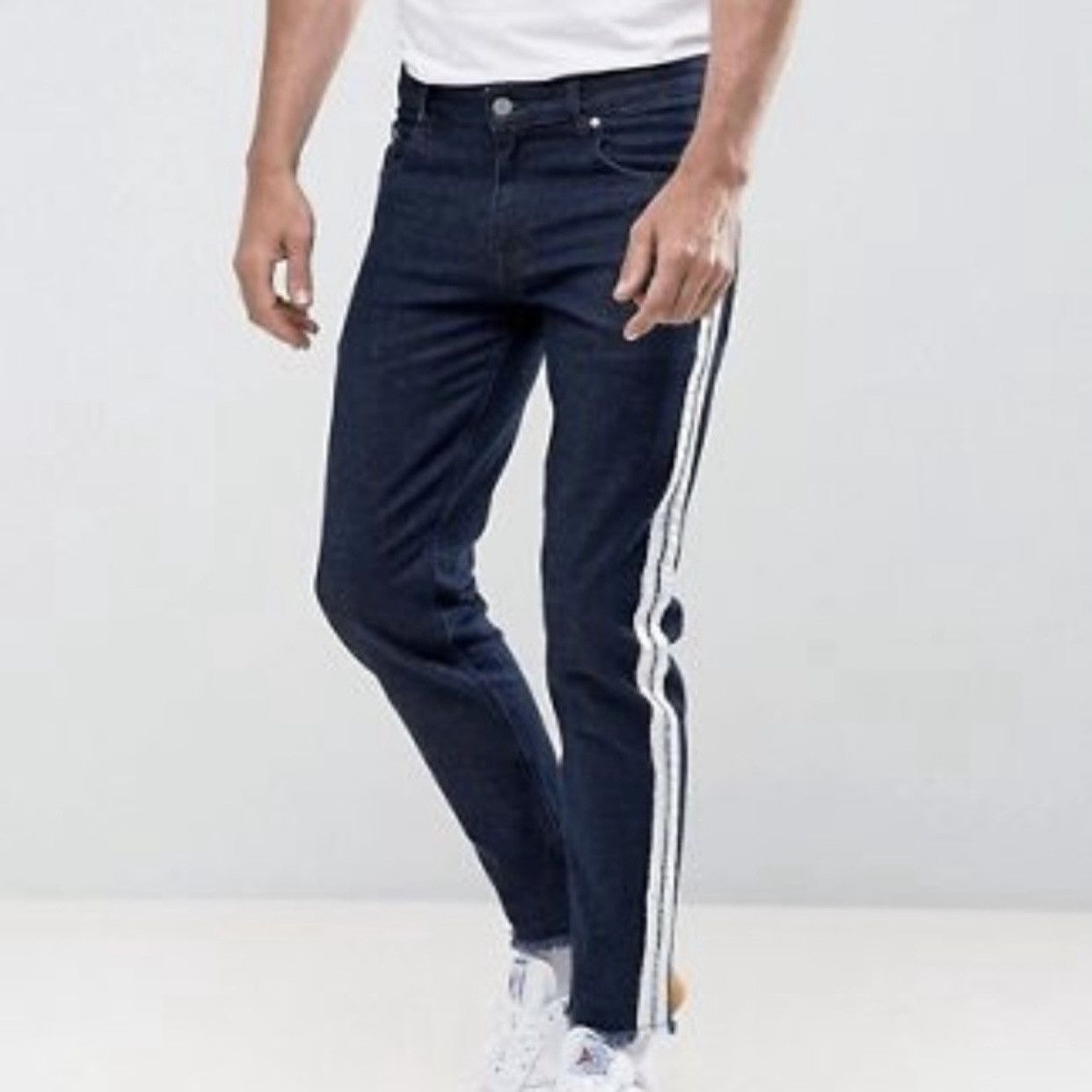 Asos ASOS Slim Jeans With Side Stripes Size US 30 / EU 46 - 8 Thumbnail