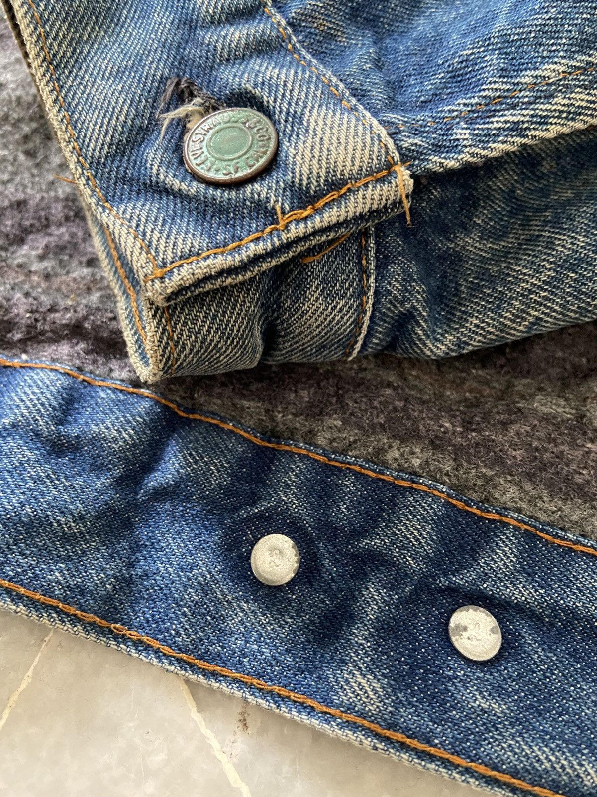 Levi's Vintage 70s Levi’s Denim Blanket Lined Jacket Trucker 70505 Size US M / EU 48-50 / 2 - 10 Thumbnail