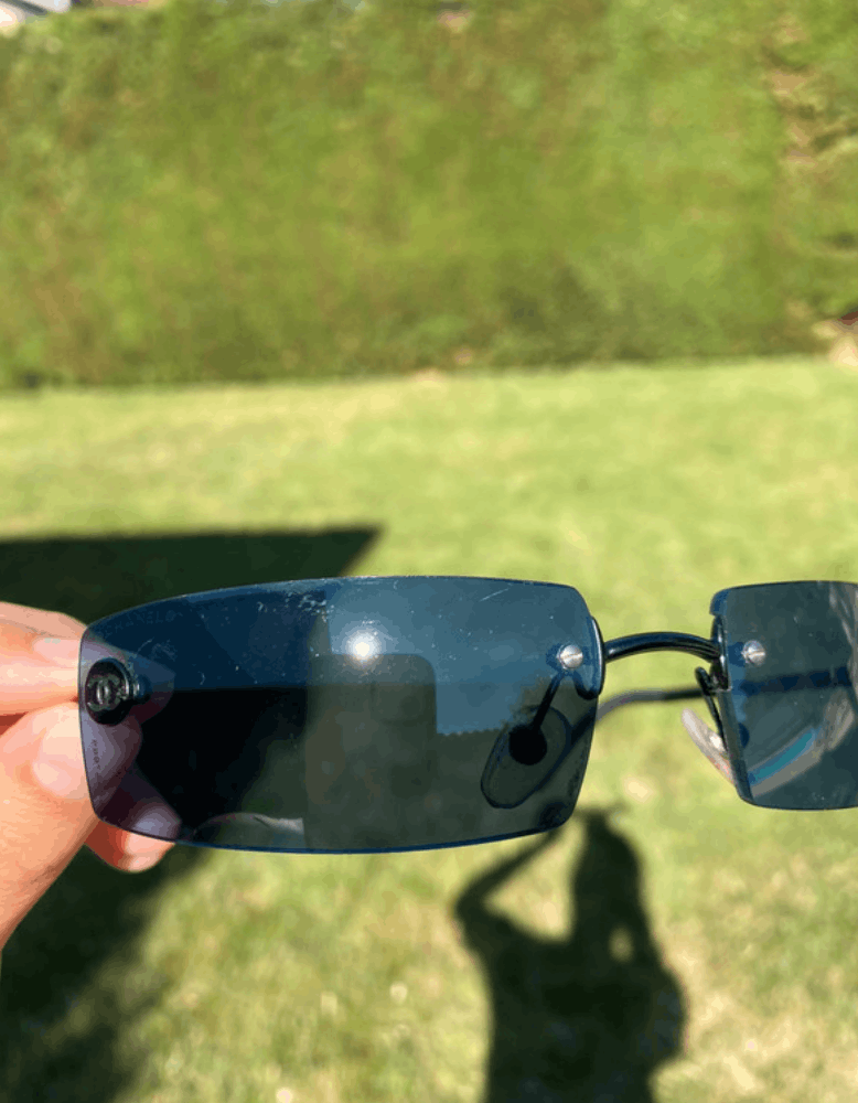 Chanel CHANEL Sunglasses 4047 Rimless Rhinestone 4017 Shields Size ONE SIZE - 5 Thumbnail