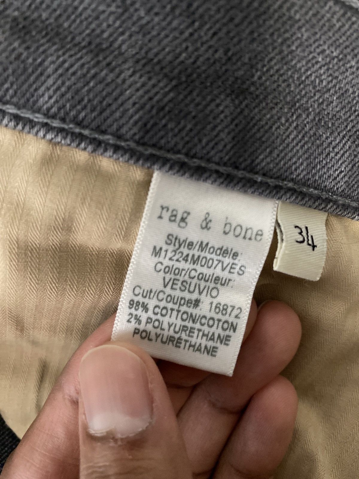 Rag & Bone Grey Rag & Bone Fit 1 Jeans Size US 34 / EU 50 - 7 Thumbnail