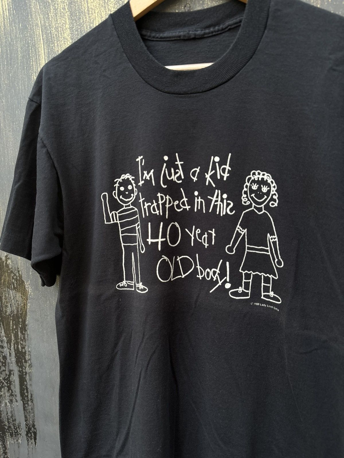 Vintage RARE! Vintage 90’s Wording Trapped In 40 Years Old Size US M / EU 48-50 / 2 - 4 Thumbnail