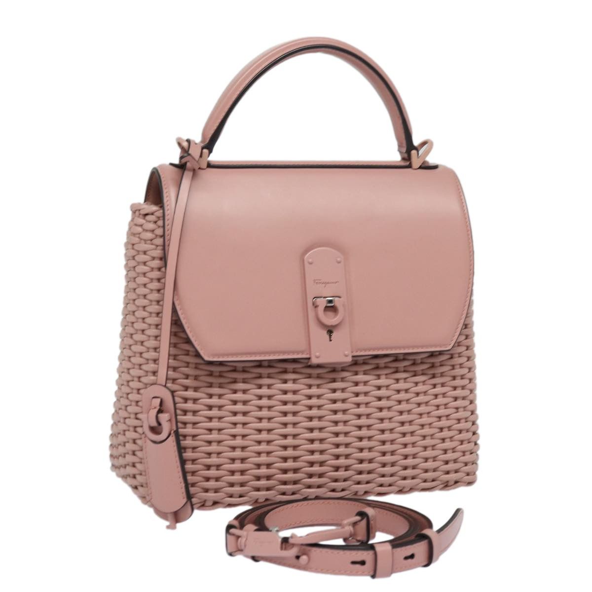 Salvatore Ferragamo Salvatore Ferragamo Boxyz Top Handle Bag Woven Leather Size ONE SIZE - 1 Thumbnail