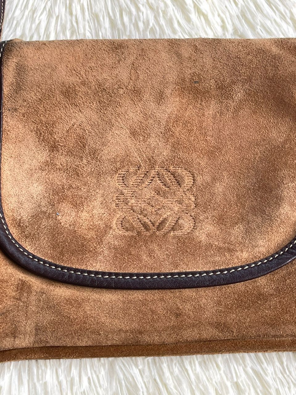 Loewe × Vintage Loewe Suede Leather Sling Bag Size ONE SIZE - 8 Thumbnail