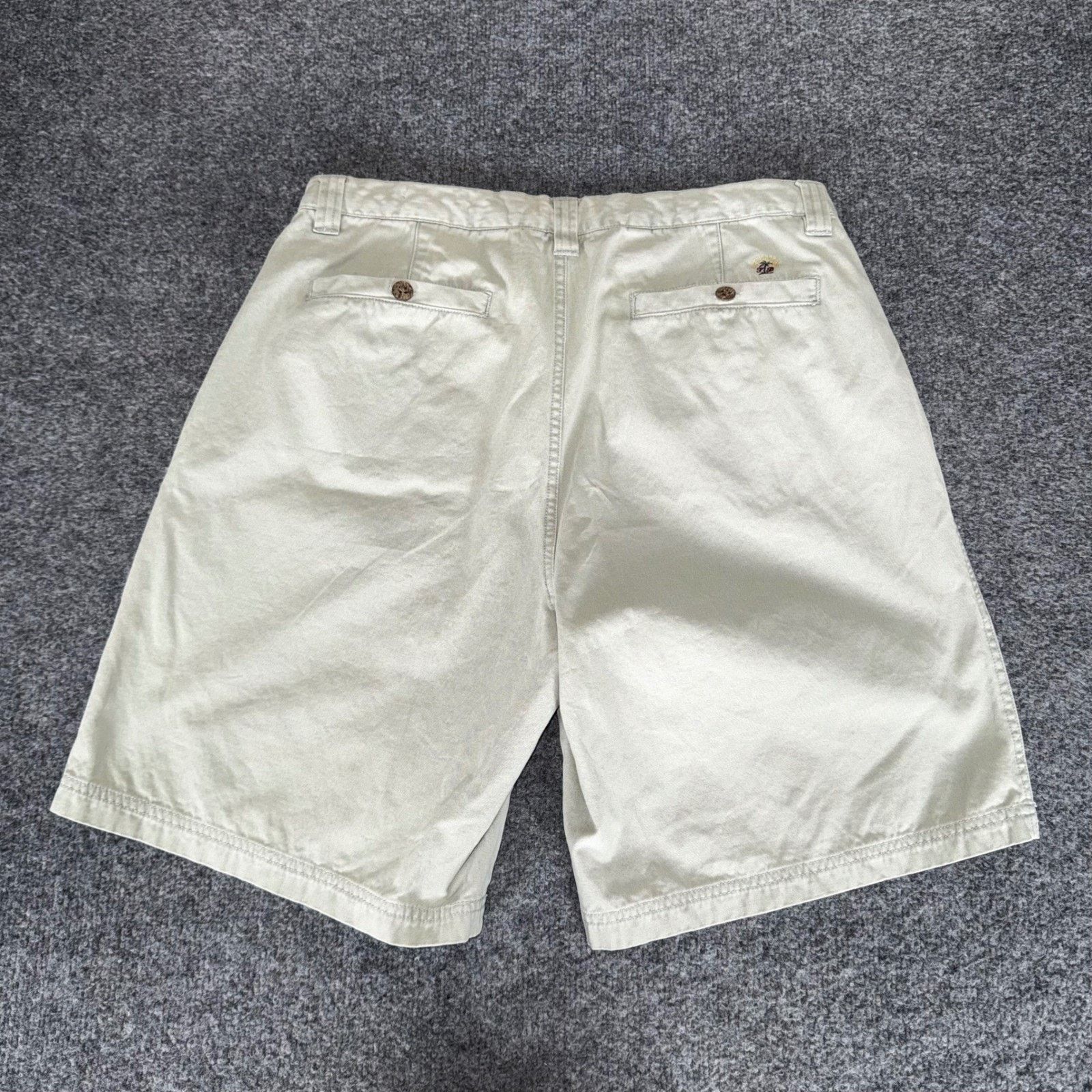 Tommy Bahama Tommy Bahama Relax Mens 34 Olive Pleated Cotton Chino Shorts Size US 34 / EU 50 - 3 Thumbnail