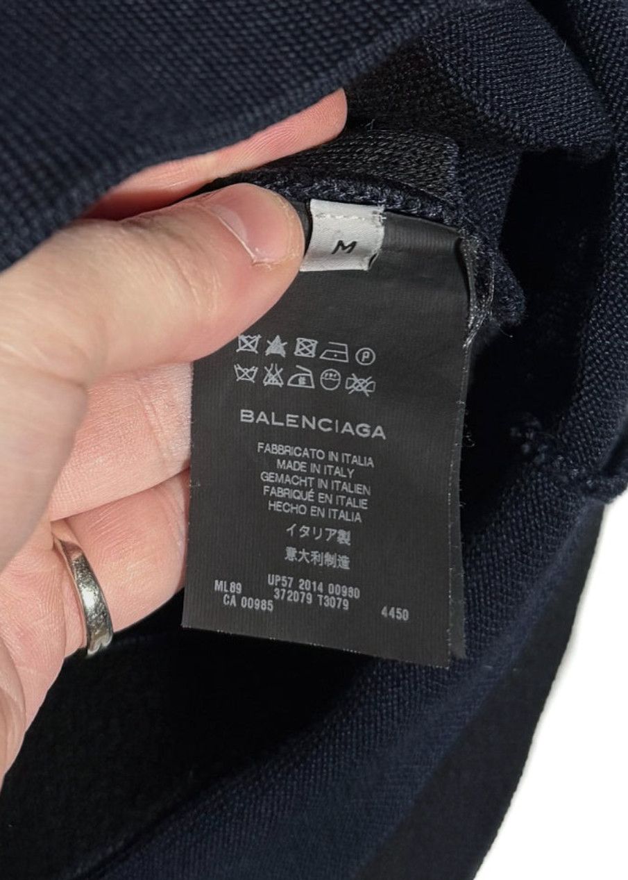 Balenciaga Balenciaga 2014 Navy Tonal Striped Band Crewneck Sweater Size US M / EU 48-50 / 2 - 5 Thumbnail