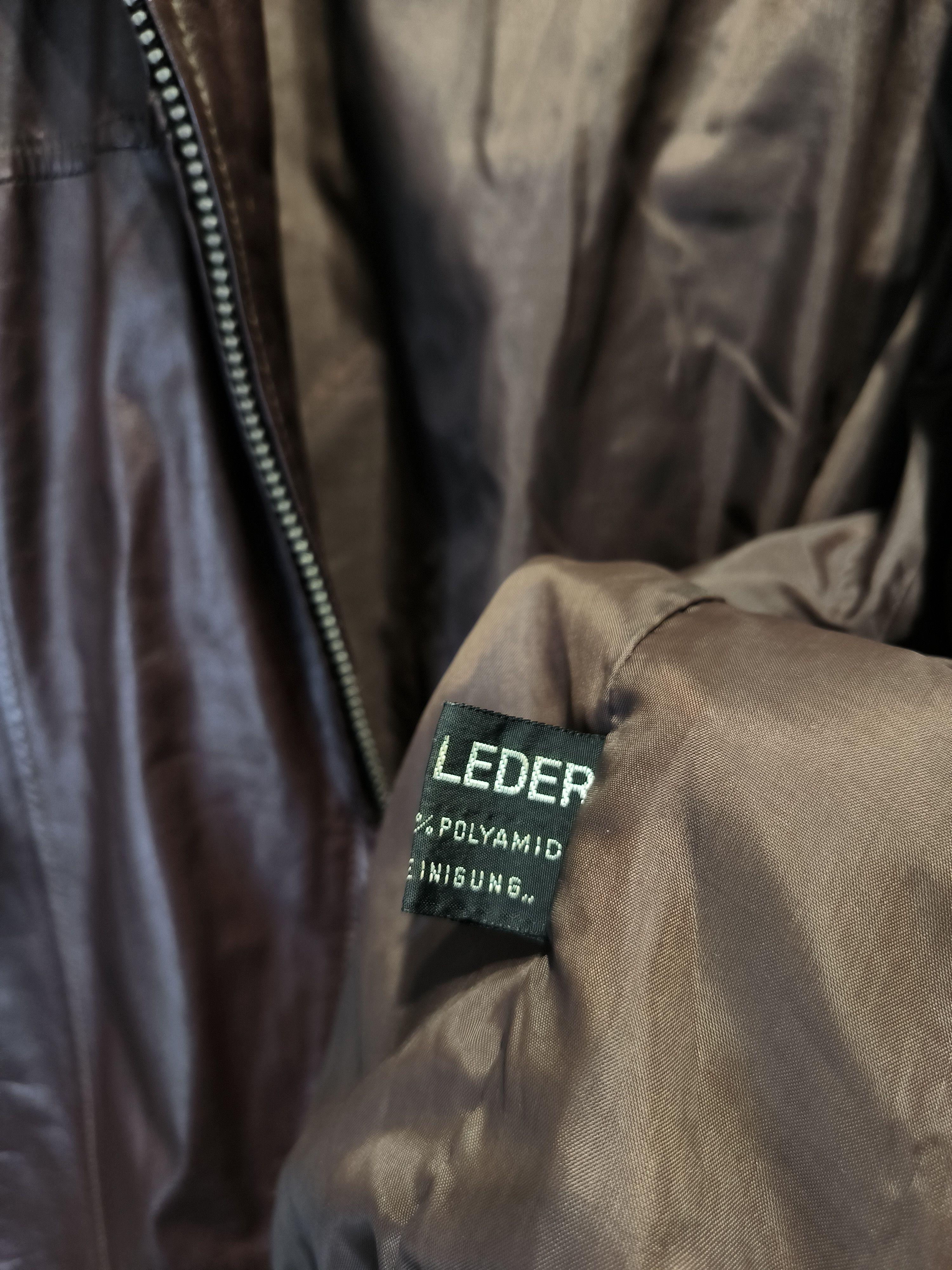 Other Vintage Leather Brown Jacket Size US L / EU 52-54 / 3 - 6 Thumbnail