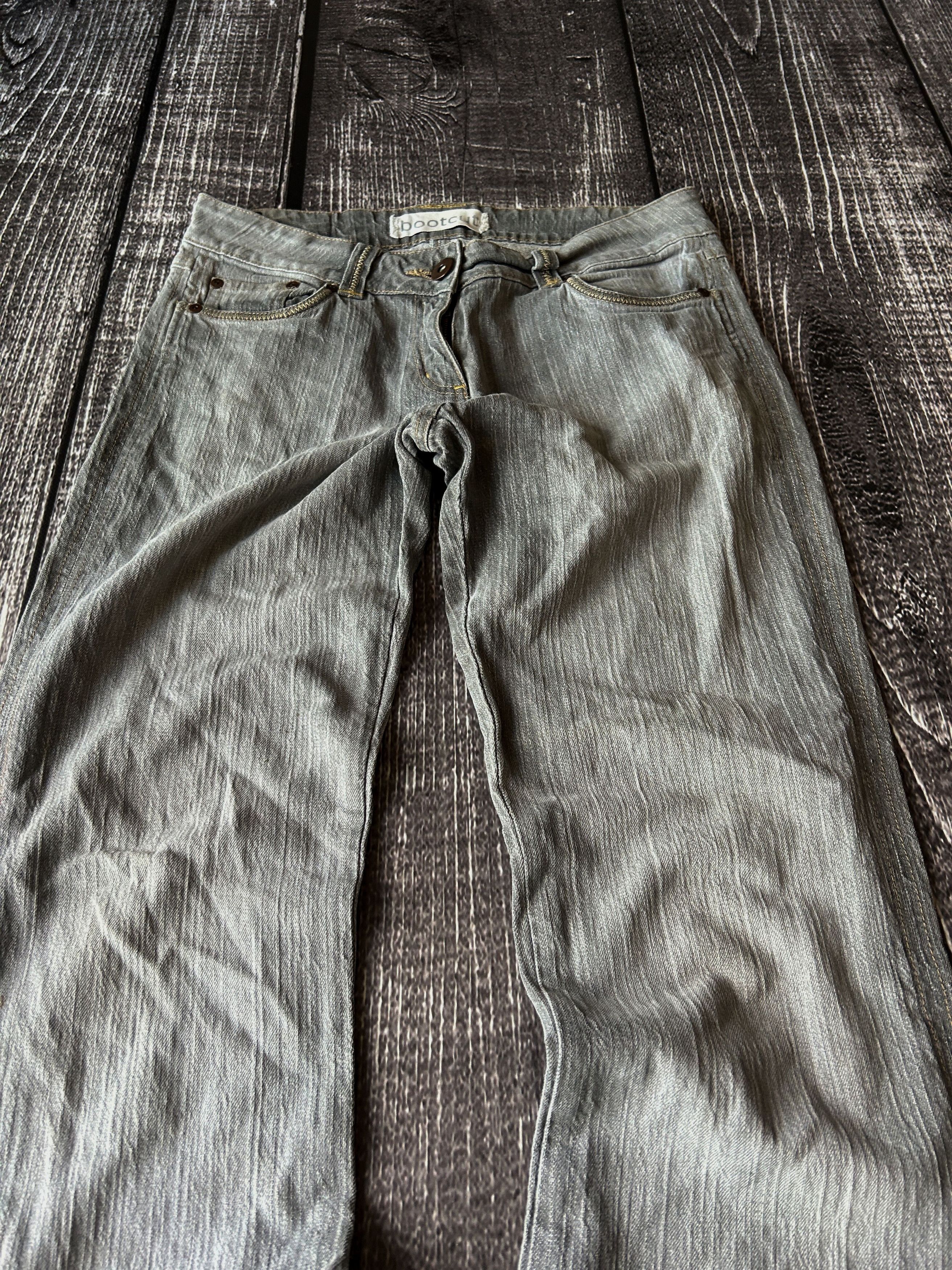 Other Bootcut Gray Wide Leg Denim Jeans Vintage Washed Y2K Style Size US 30 / EU 46 - 5 Thumbnail