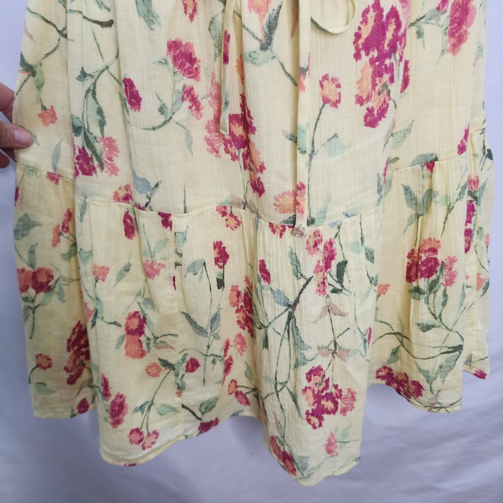 Ralph Lauren Ralph Lauren Yellow Floral Fit & Flare Off Shoulder Dress Size XL / US 12-14 / IT 48-50 - 6 Thumbnail