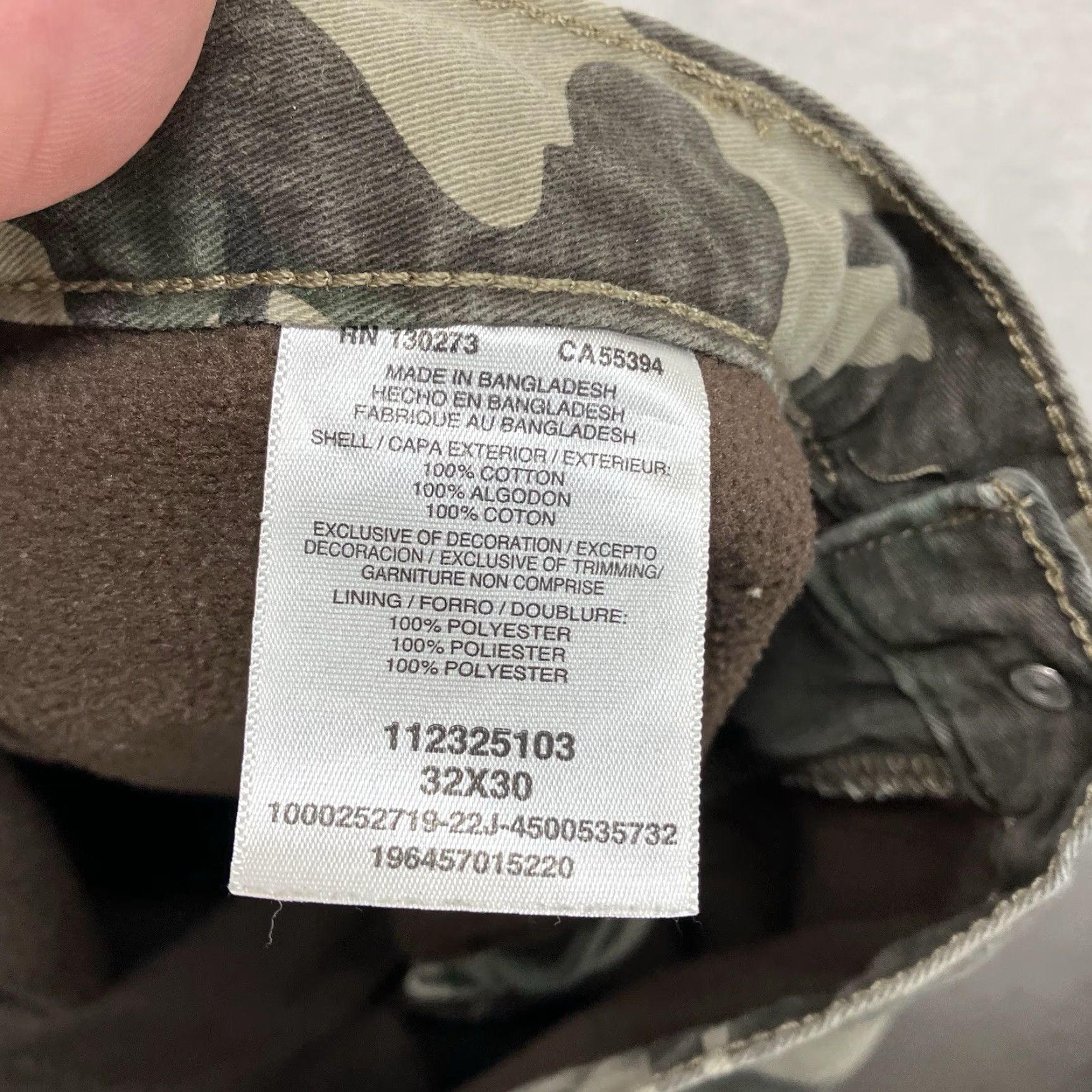 Wrangler VINTAGE Wrangler Cargo Pants Men's 32x28 Relaxed Fit Fleece Lined Camouflage Military Hunting Size US 32 / EU 48 - 4 Thumbnail