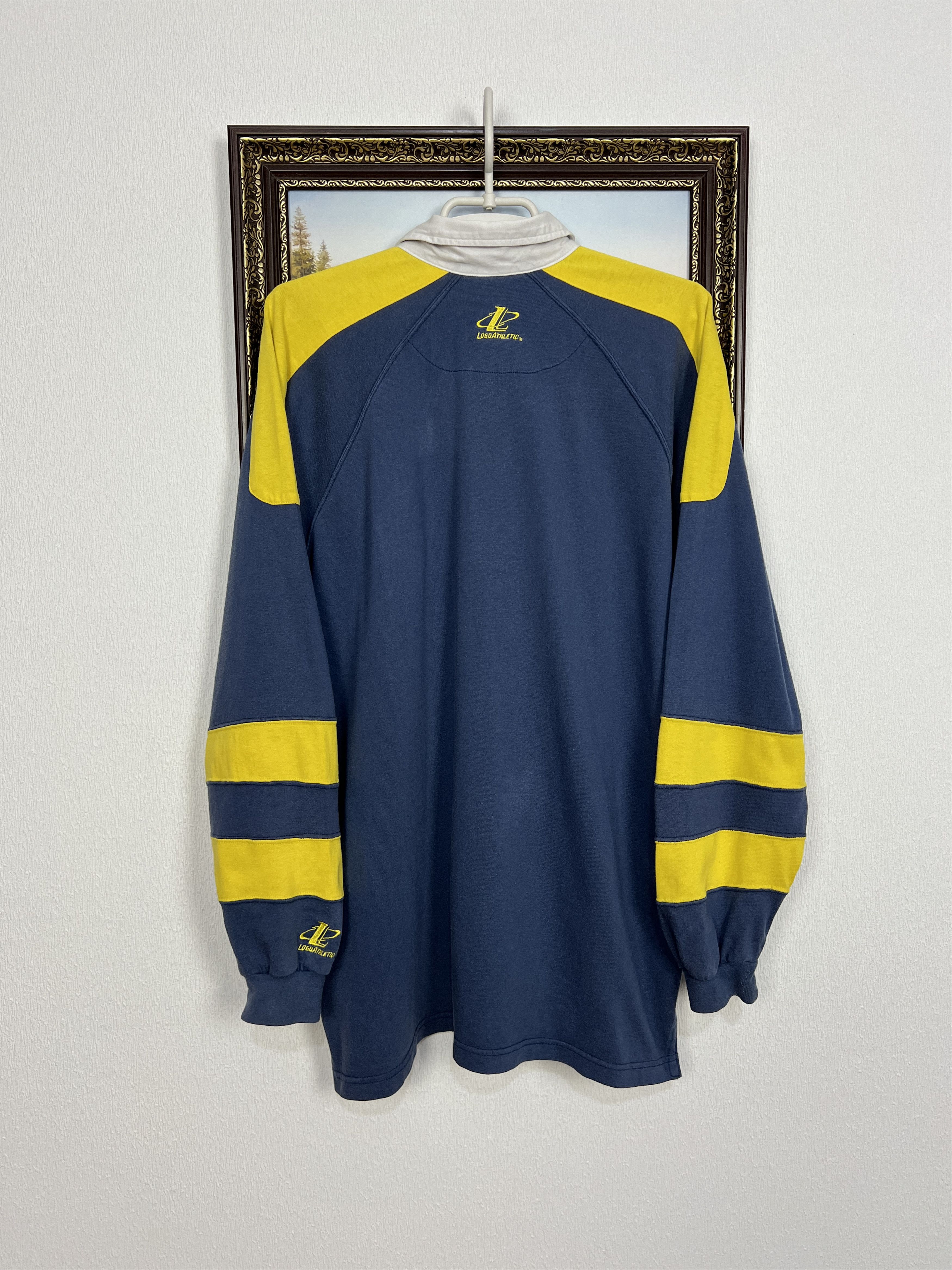 Logo Athletic Indiapa Pacers NBA Long Sleeve Jersey Blue Yellow Sweatshirt Size US M / EU 48-50 / 2 - 9 Thumbnail