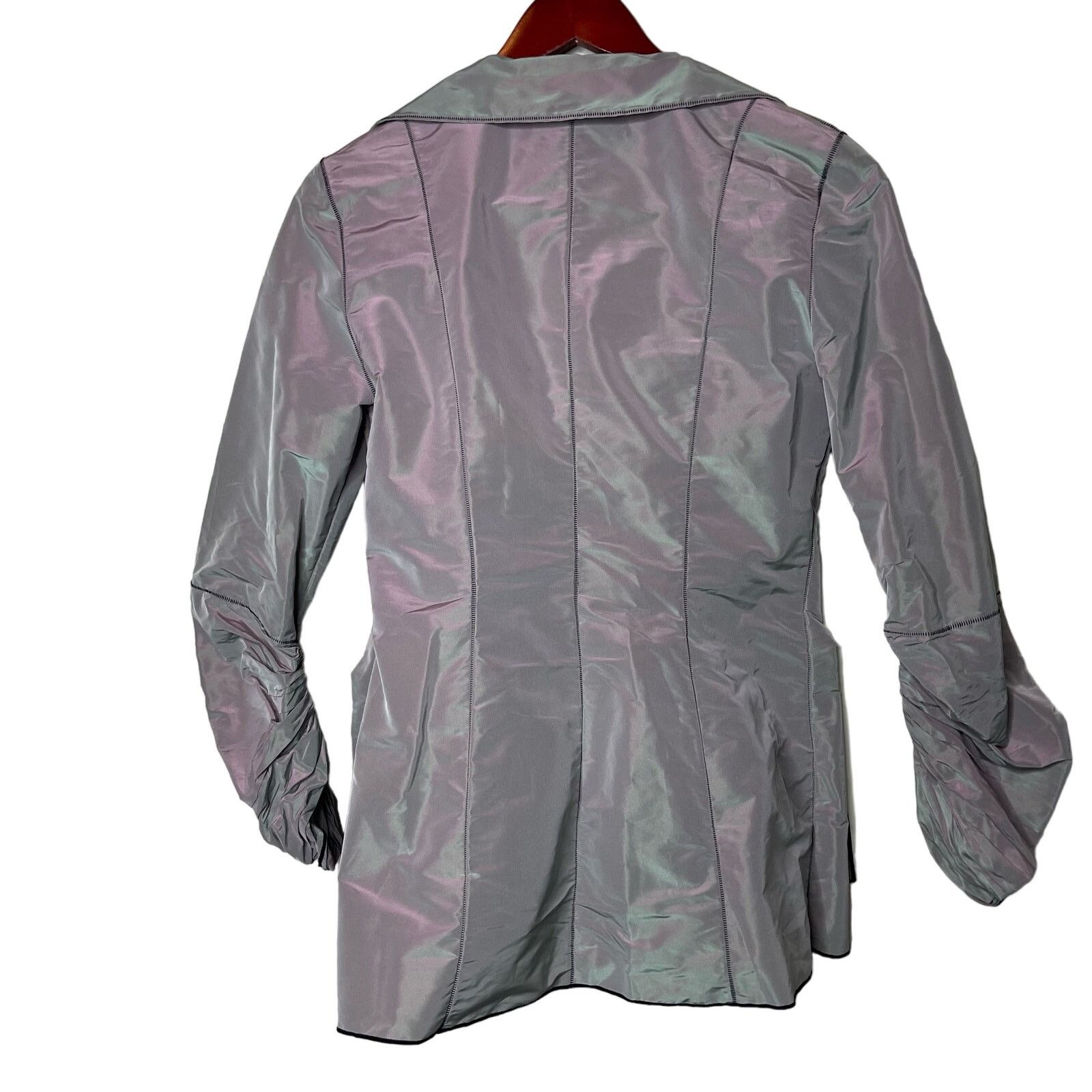 Other Szymkowicz Metallic Single Layer V Neck Blazer Gray Womens M Size M / US 6-8 / IT 42-44 - 2 Thumbnail