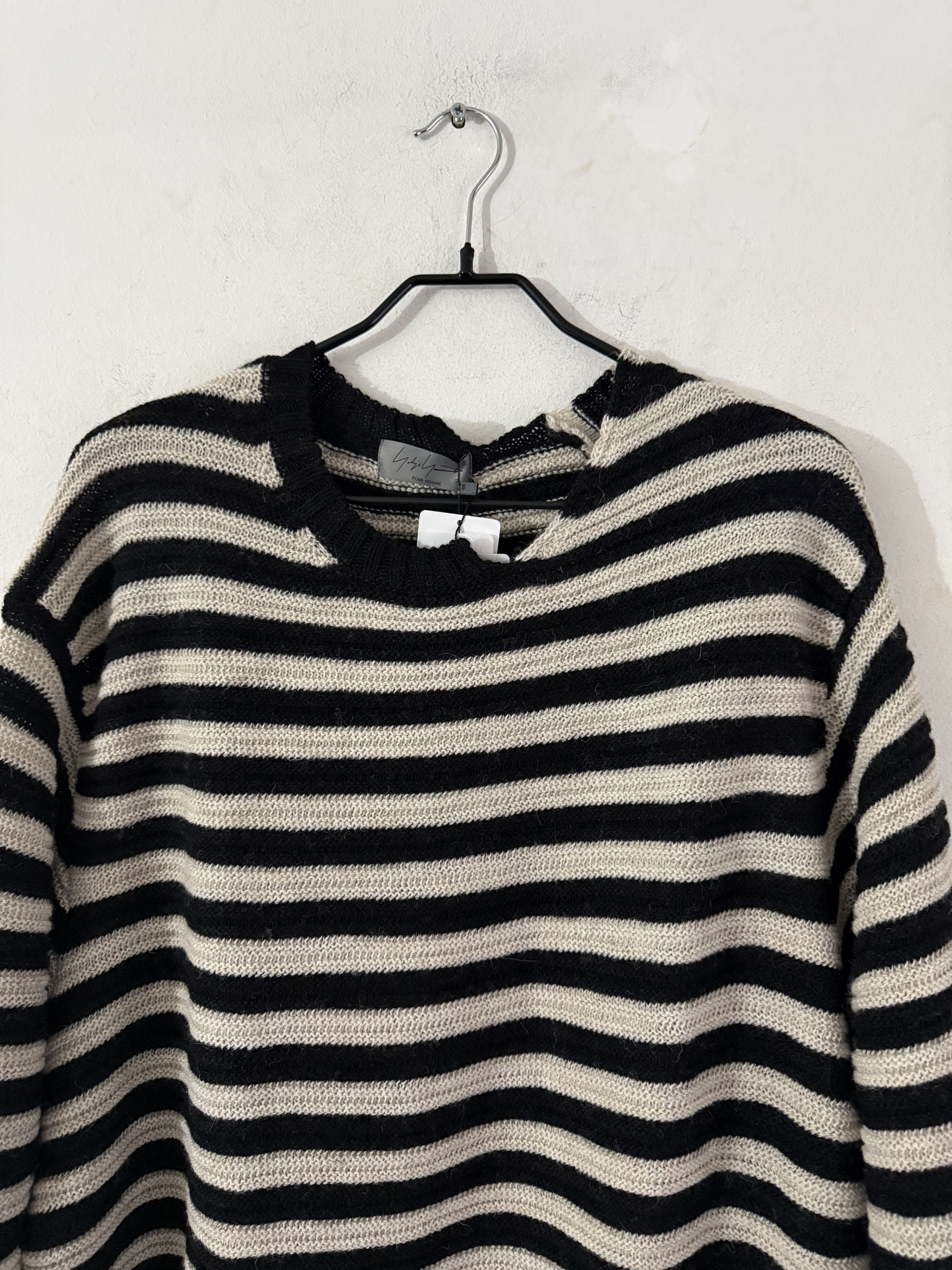 Yohji Yamamoto Asymmetric Striped Knit Size US L / EU 52-54 / 3 - 9 Thumbnail