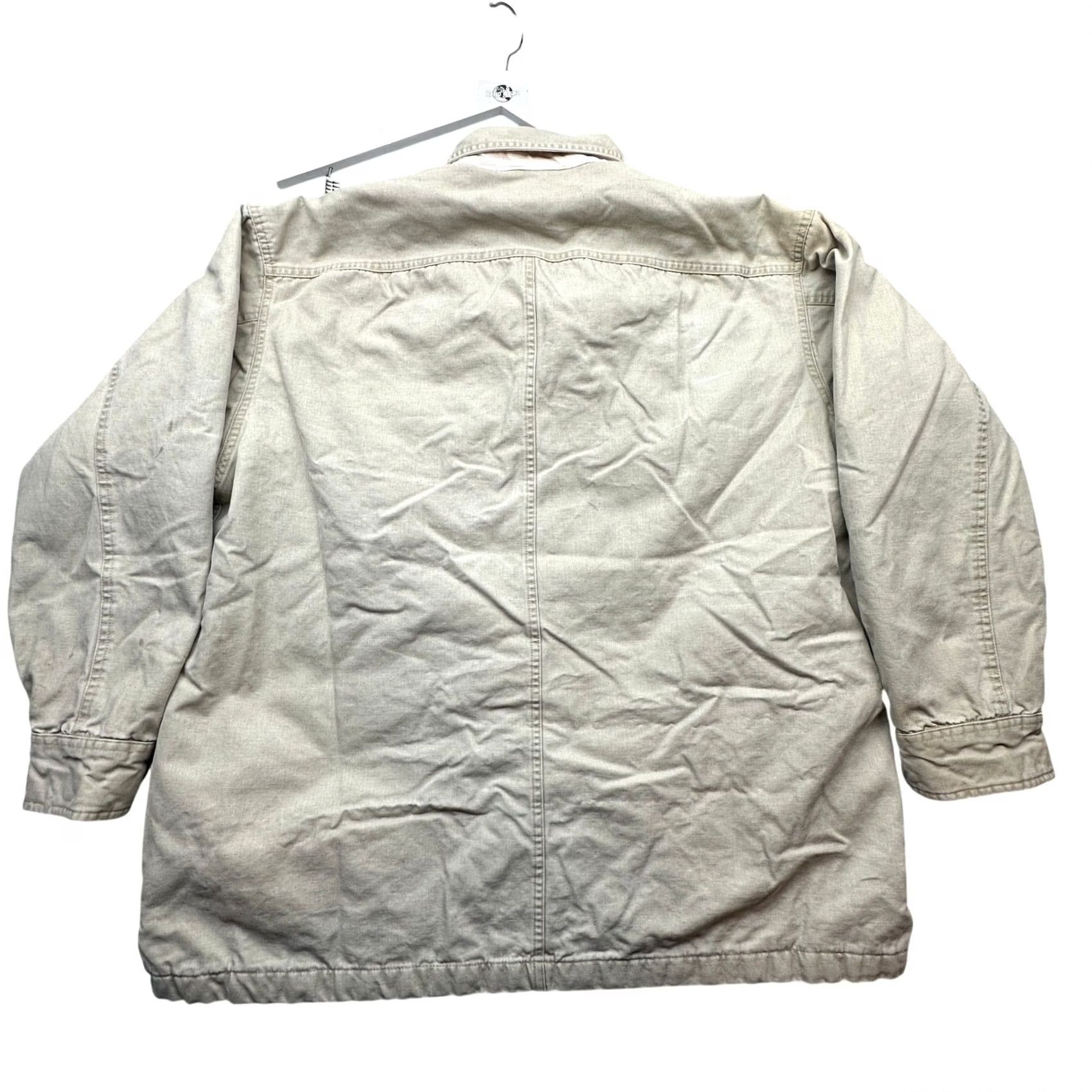 Izod VINTAGE Izod Heavy Duty Duck Canvas Lined Work Shirt Mens XL Beige Long Sleeve Size US XL / EU 56 / 4 - 2 Thumbnail