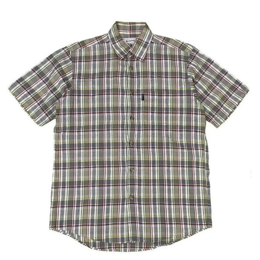 Burberry Vintage Burberrys Nova Check Plaid Short Sleeve Shirt Size US L / EU 52-54 / 3 - 1 Thumbnail