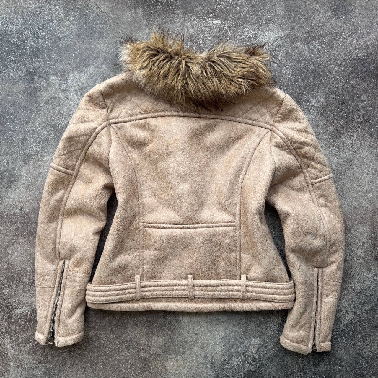 Japanese Brand Amazing Faux Fur Shearling Aviator Biker Jacket Size M / US 6-8 / IT 42-44 - 12 Thumbnail