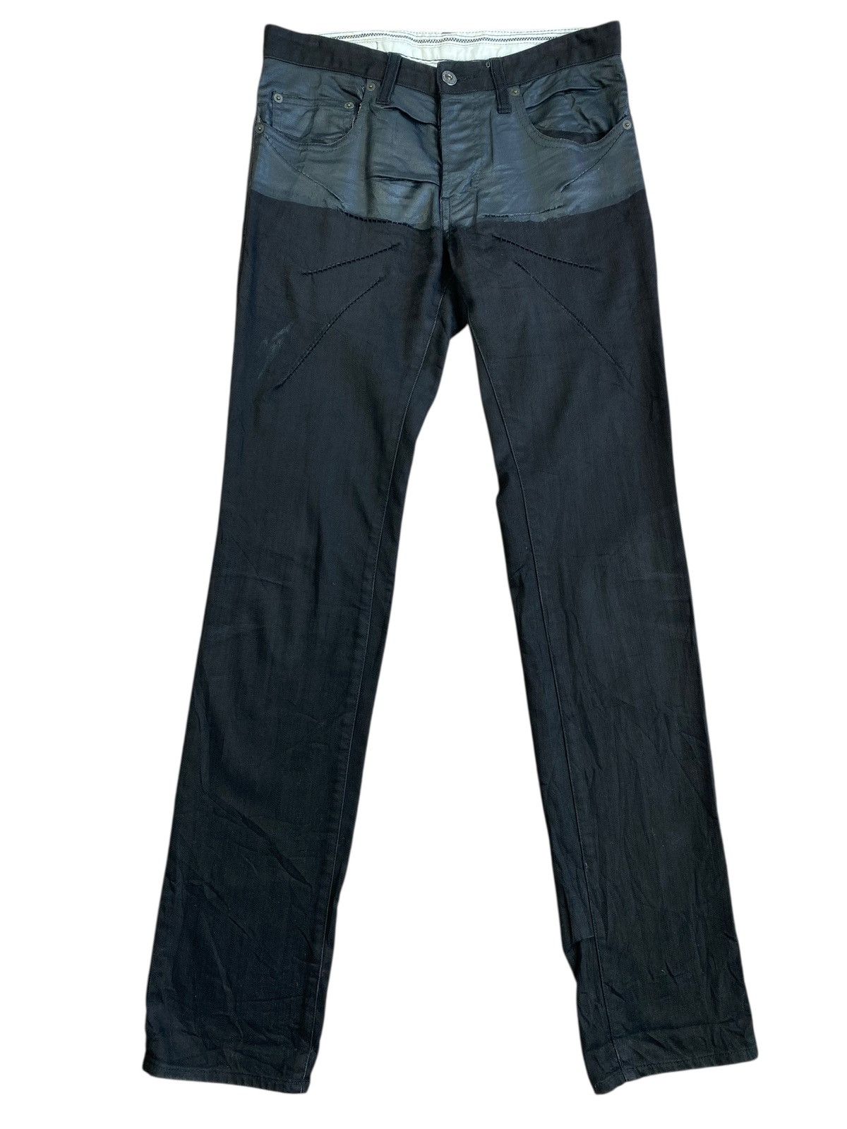 Yohji Yamamoto 90’s AAR By Yohji Yamamoto Hybrid Painted Pants Size US 29 - 2 Thumbnail