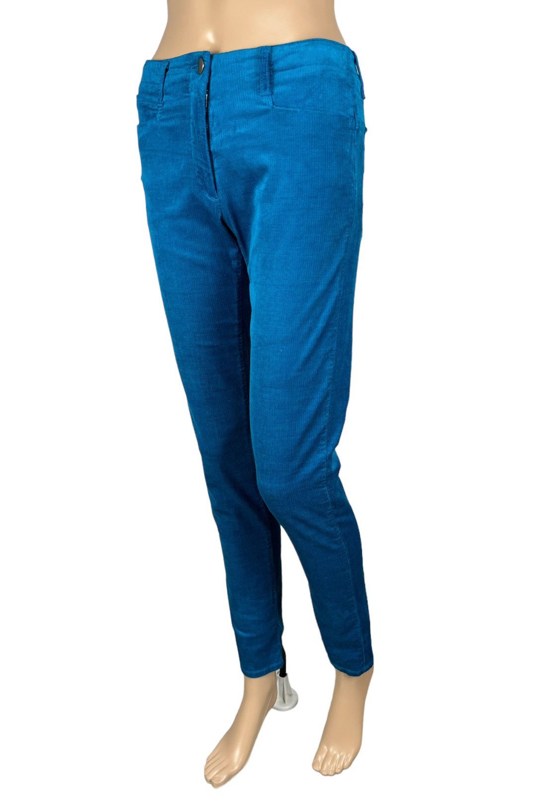 image of Maison Margiela Mm6 Maison Martin Margiela Corduroy Blue Pants Size 38, Women's