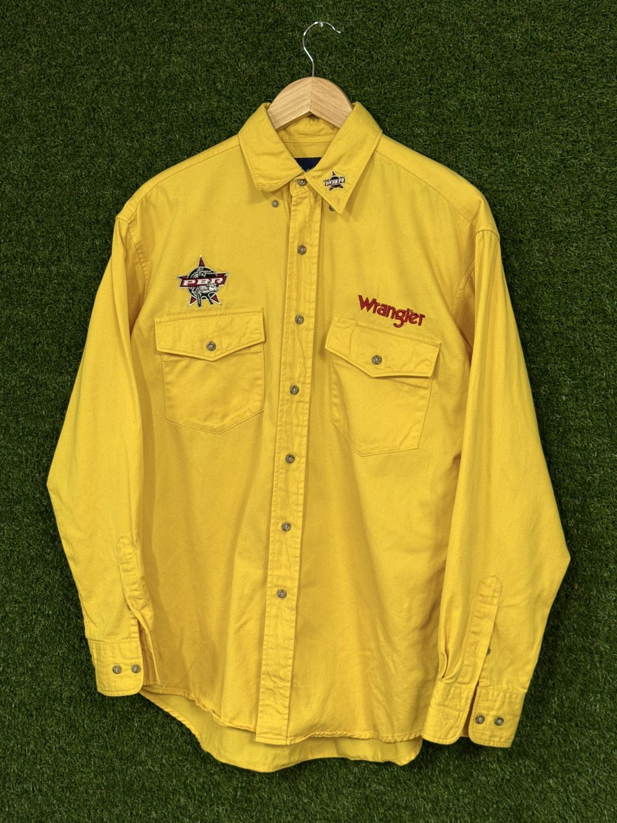 Wrangler Vintage Wrangler Bull Rider Yellow 90s Cowboy Western Shirt Size US M / EU 48-50 / 2 - 1 Thumbnail