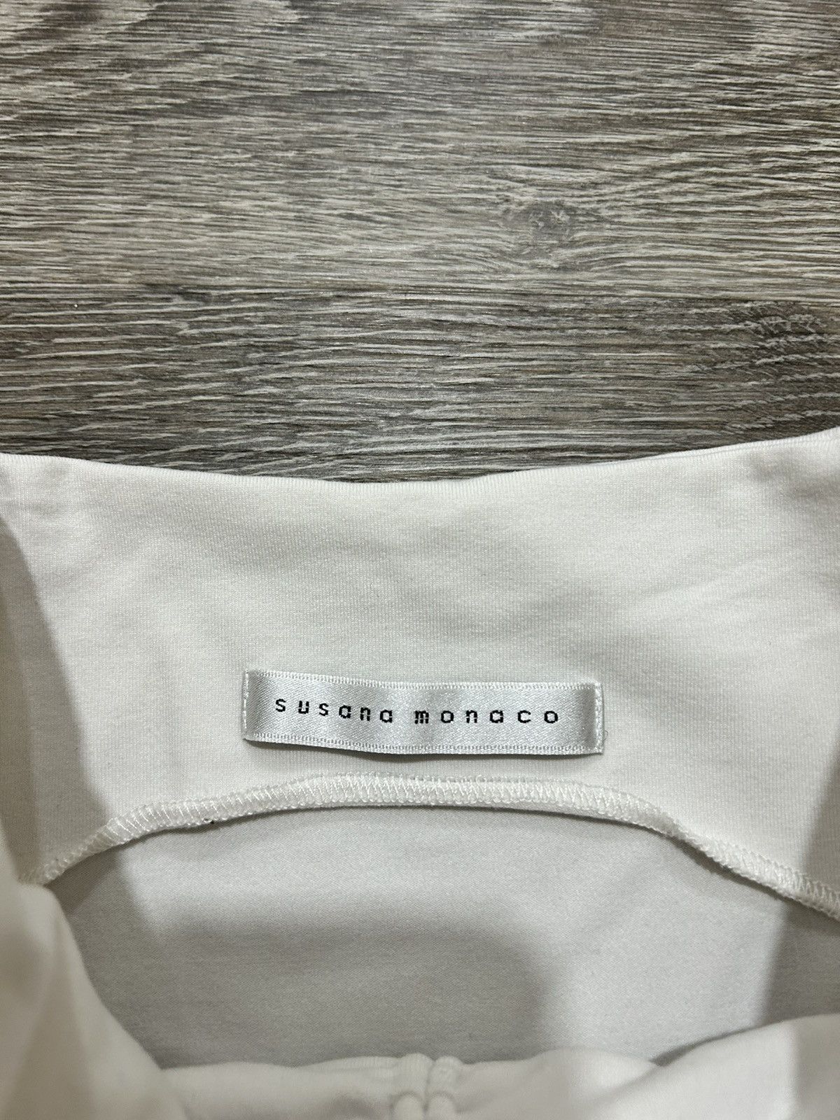 Susana Monaco Susana Monaco Gathered Front Halter Crop Top White/Sugar Size XS / US 0-2 / IT 36-38 - 8 Thumbnail