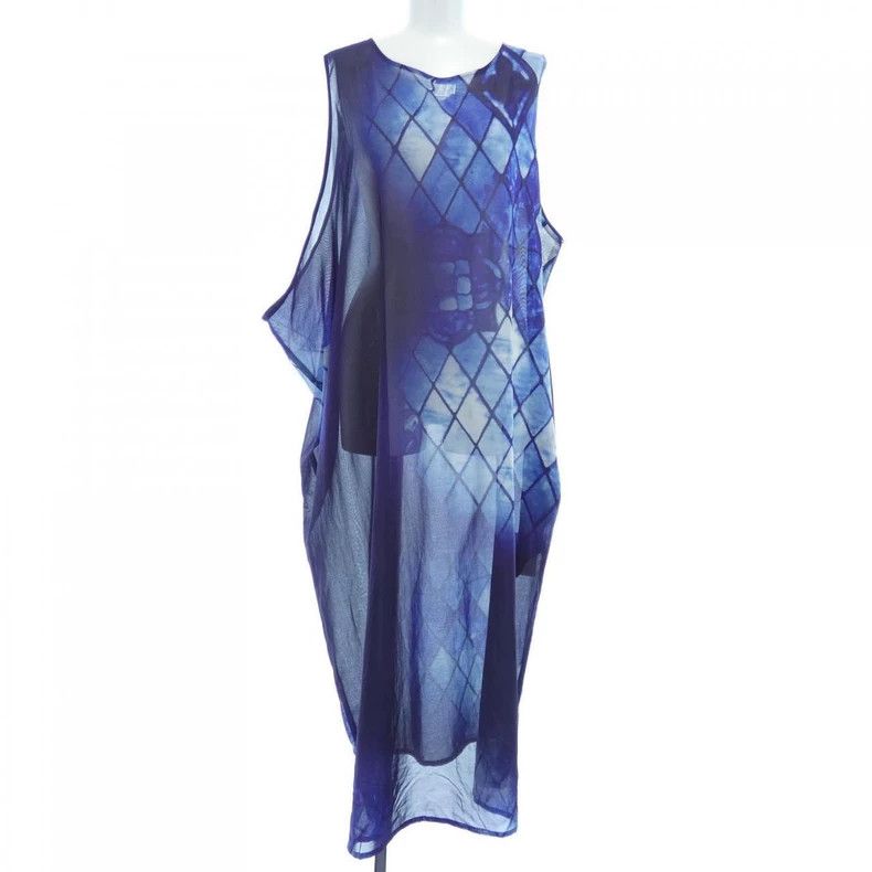 Y's Y's Dyed blue mesh print dress Size XS / US 0-2 / IT 36-38 - 1 Thumbnail