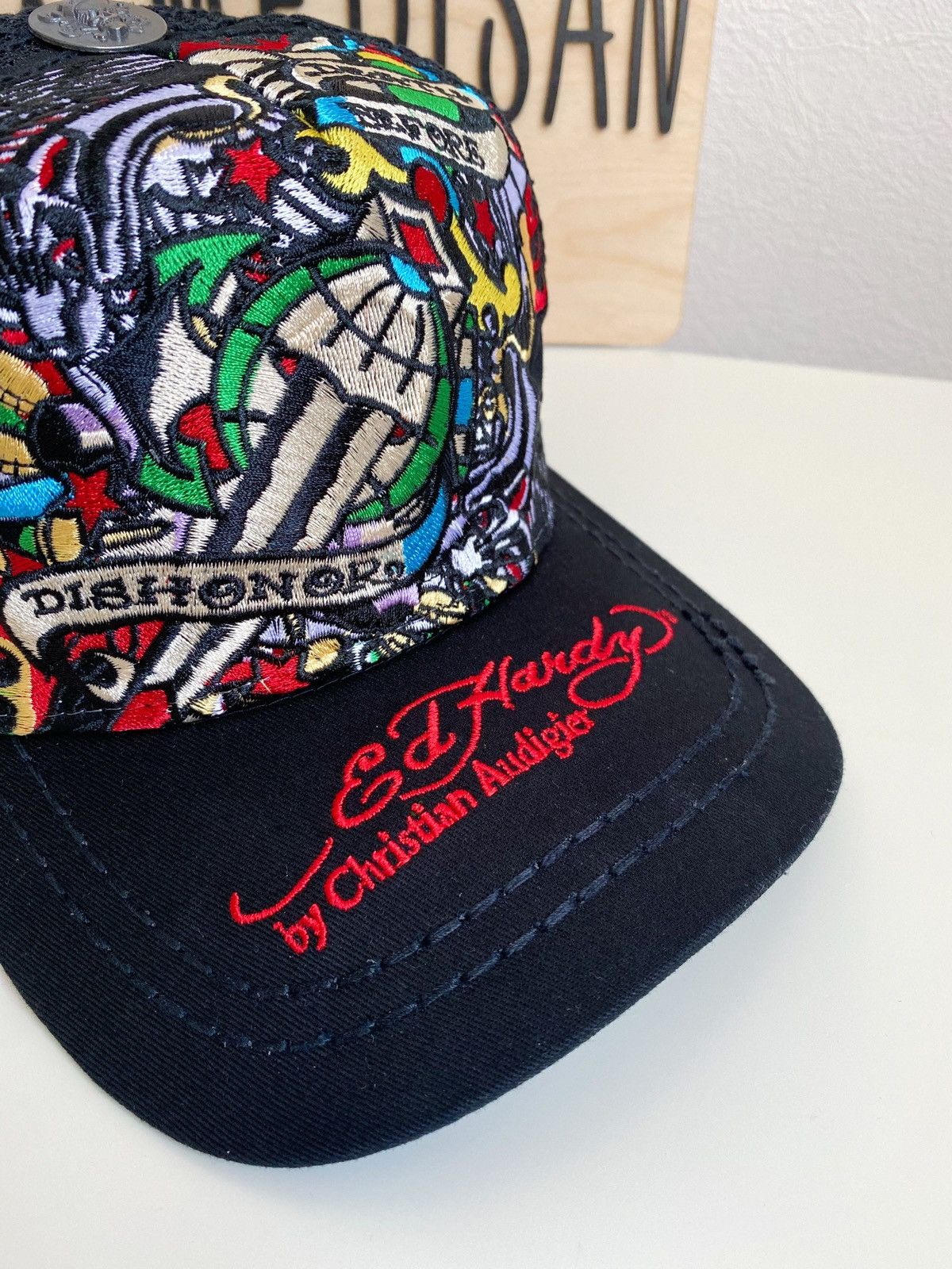 Ed Hardy Ed Hardy Cristian Audigier Death before dollars cap Size ONE SIZE - 8 Thumbnail