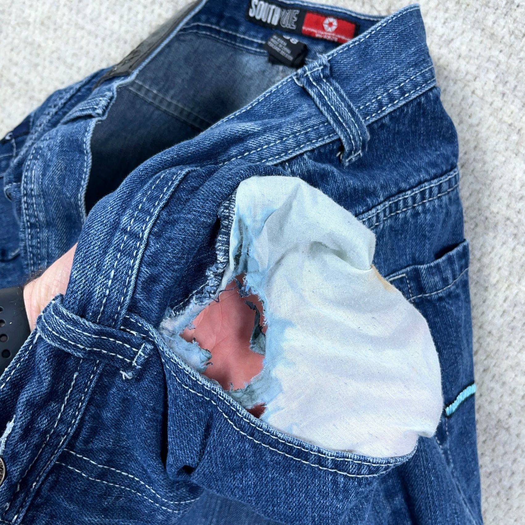 Southpole VINTAGE Southpole Jeans Men 36x30 Baggy Loose Fit Med Wash Denim Blue 5-Pocket Grunge Work American Classic Shirt? Size US 36 / EU 52 - 7 Thumbnail
