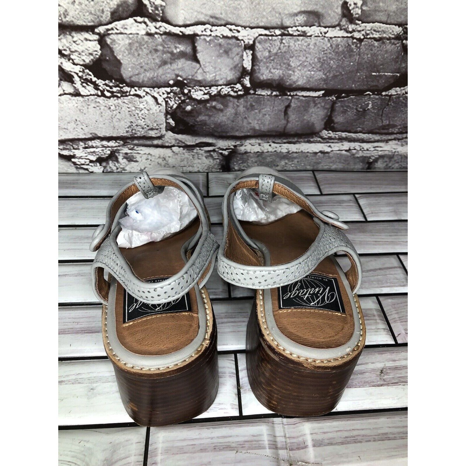 Jeffrey Campbell Vintage Jeffrey Campbell White Cap Gray Leather Perforated S Size US 7 / IT 37 - 5 Thumbnail