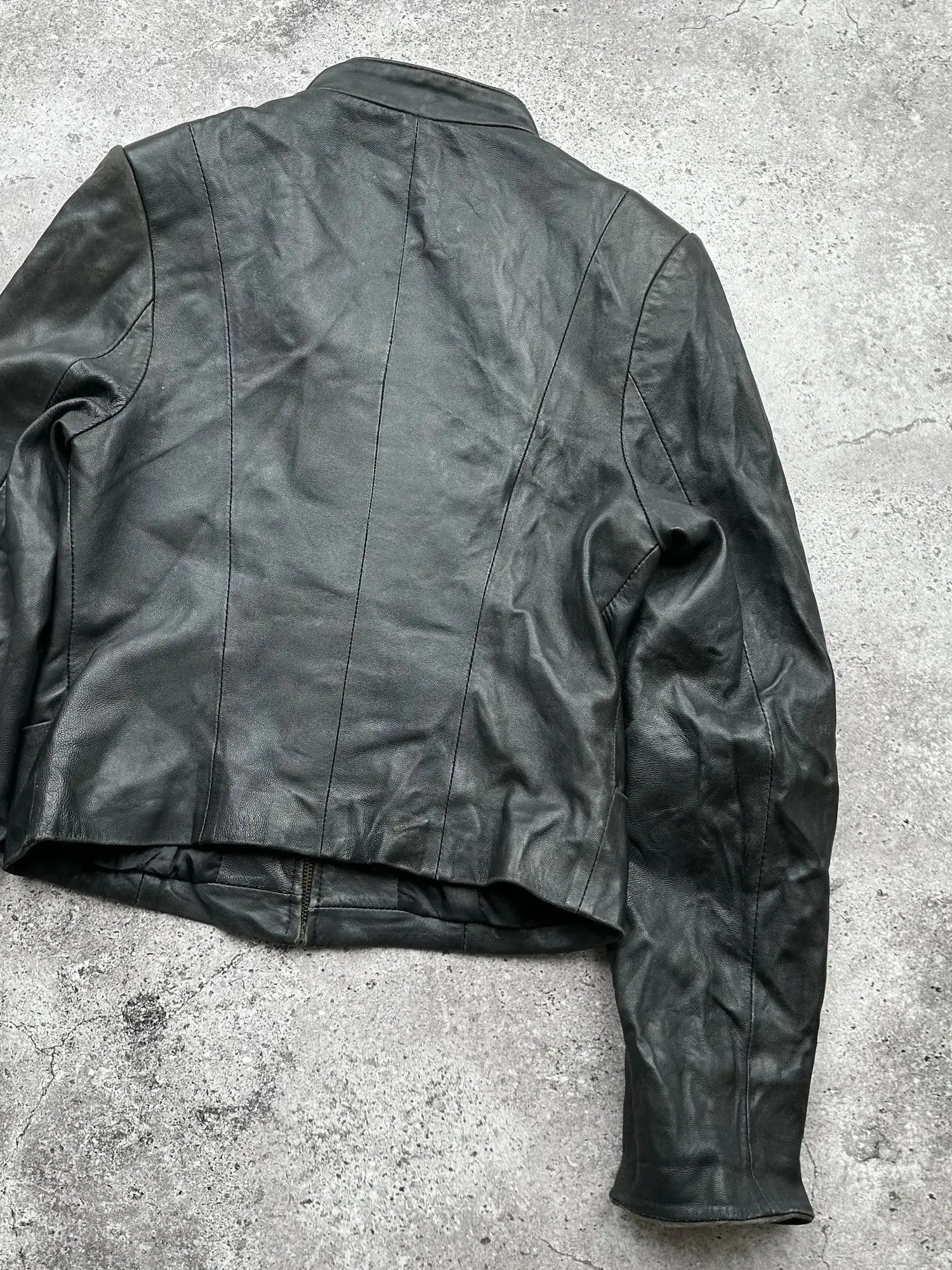 Vintage Vintage Cropped Leather Jacket C389(V7) Size S / US 4 / IT 40 - 10 Thumbnail