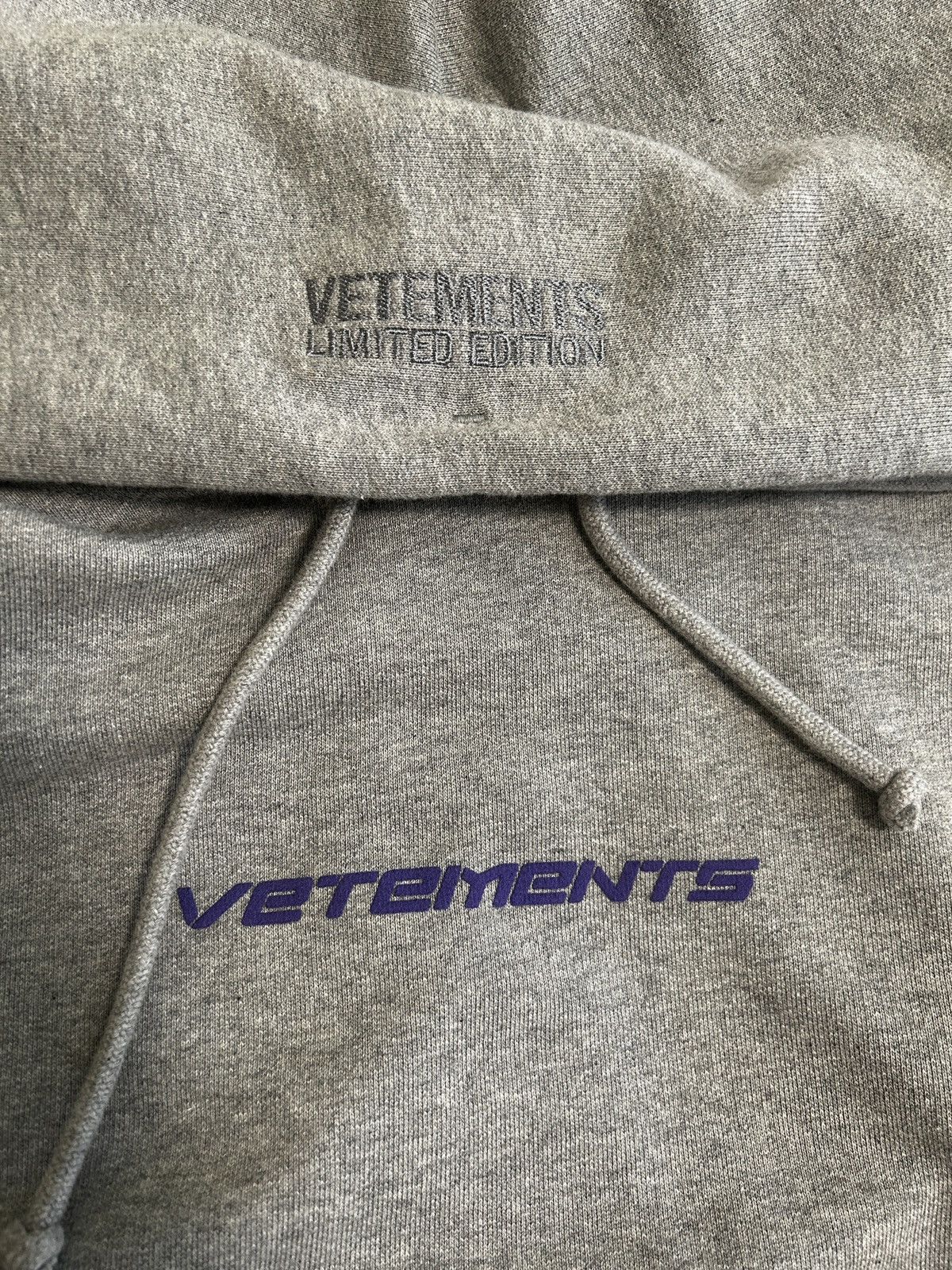 Vetements Vetements grey run tape hoodie Size US XS / EU 42 / 0 - 2 Thumbnail