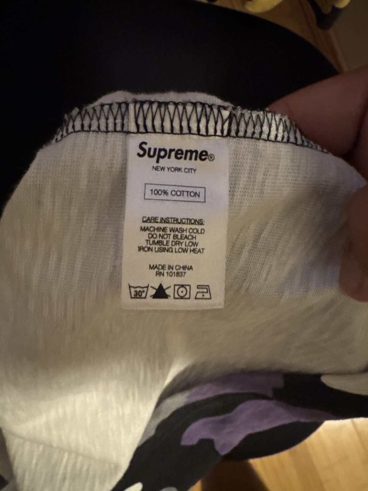 Supreme Purple Camo Long-sleeve Tee Size US XL / EU 56 / 4 - 4 Thumbnail