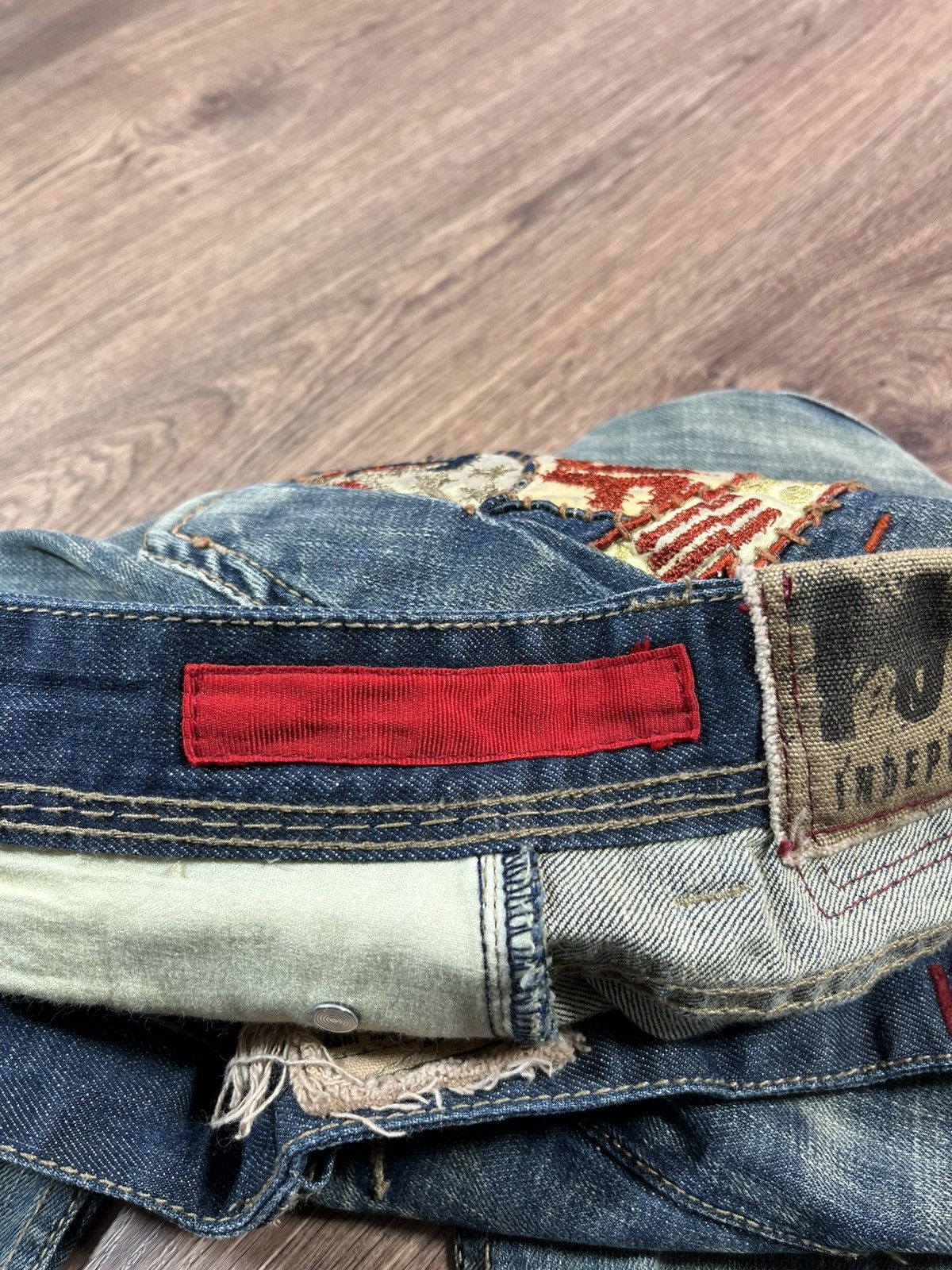 Japanese Brand Tough Vintage Distressed Denim Pants Jeans Size US 32 / EU 48 - 14 Thumbnail