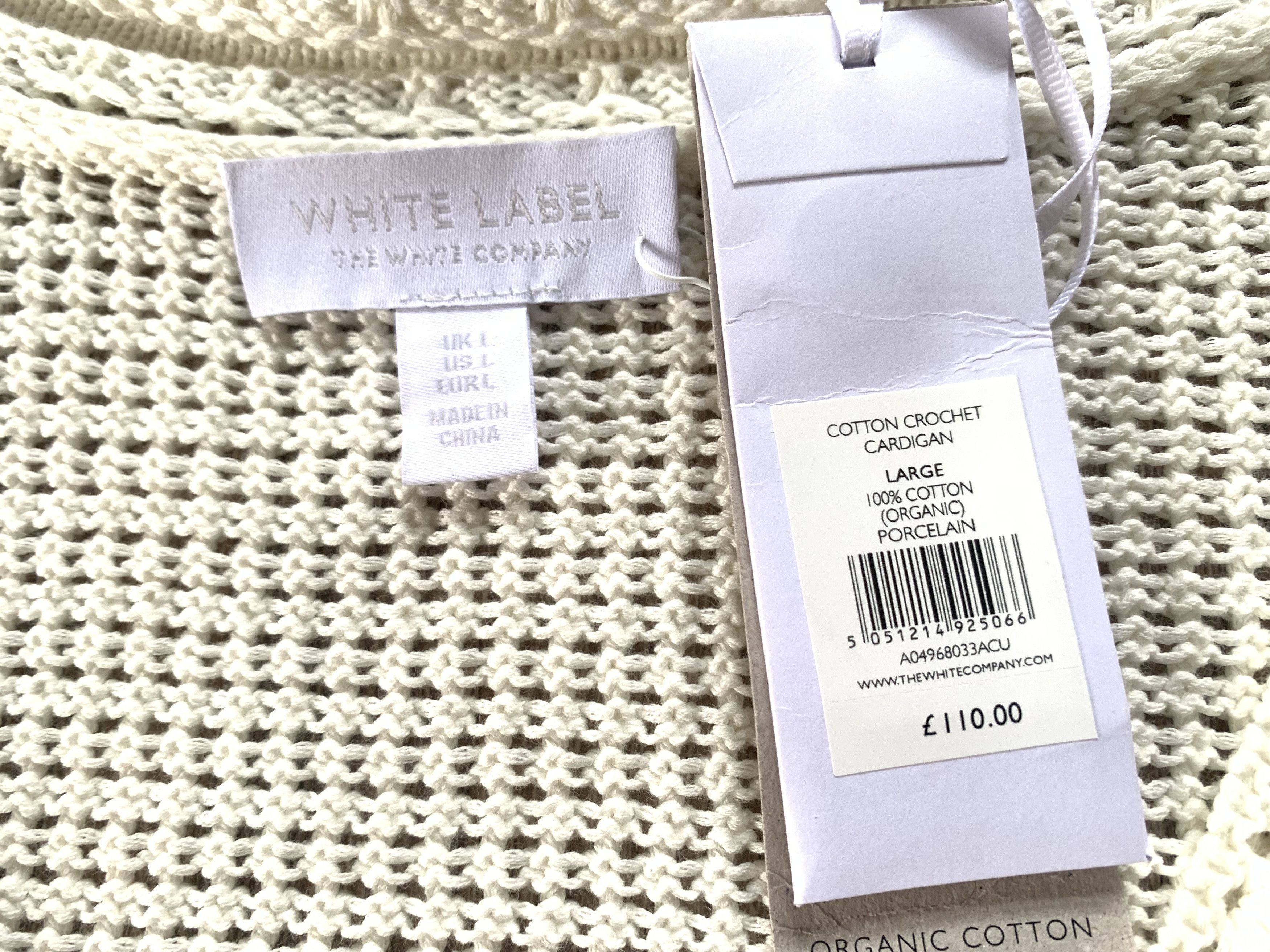 Other White Label The White Company Cotton Crochet Cardigan Size L / US 10 / IT 46 - 7 Thumbnail