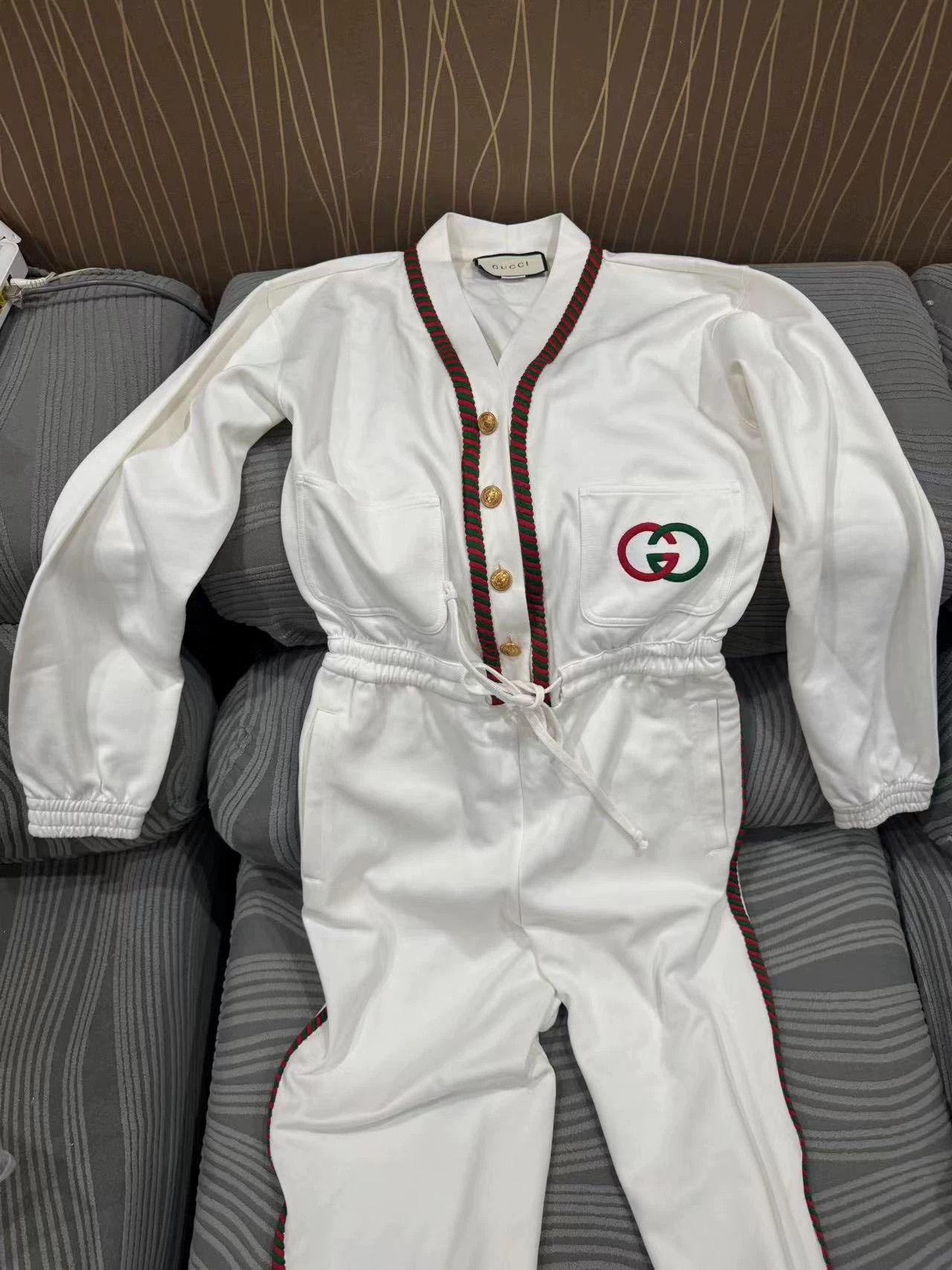 Gucci Gucci 99 New Long Pants Jumpsuit Size 26" / US 2 / IT 38 - 1 Thumbnail