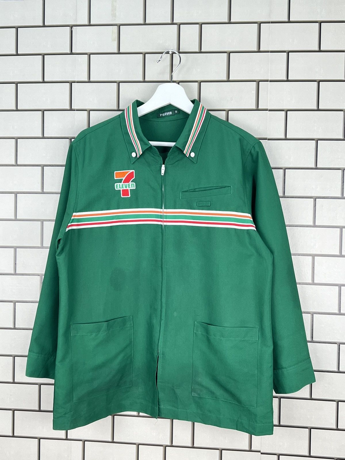 Japanese Brand × Vintage Vintage 7-ELEVEN Japanese Worker Uniform Shirt Jacket Size US M / EU 48-50 / 2 - 3 Thumbnail