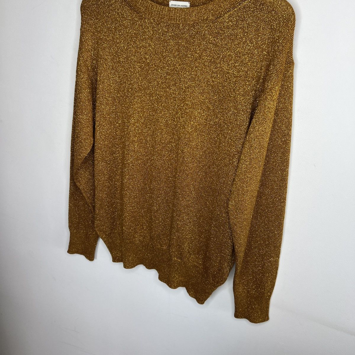 Dries Van Noten Dries Van Noten Gold Glitter Sweater Jumper Size S / US 4 / IT 40 - 2 Thumbnail